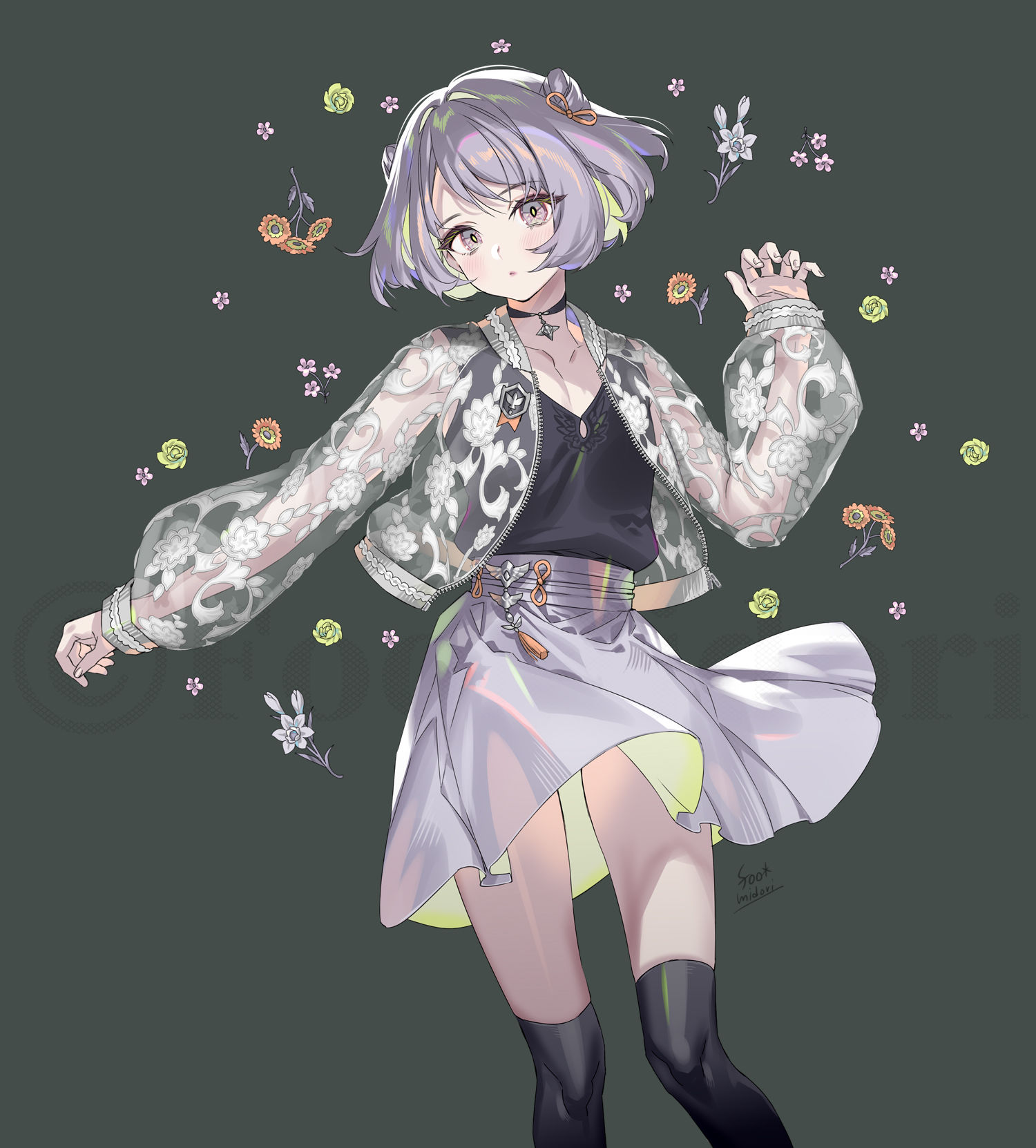 シースルースカジャン插画图片壁纸