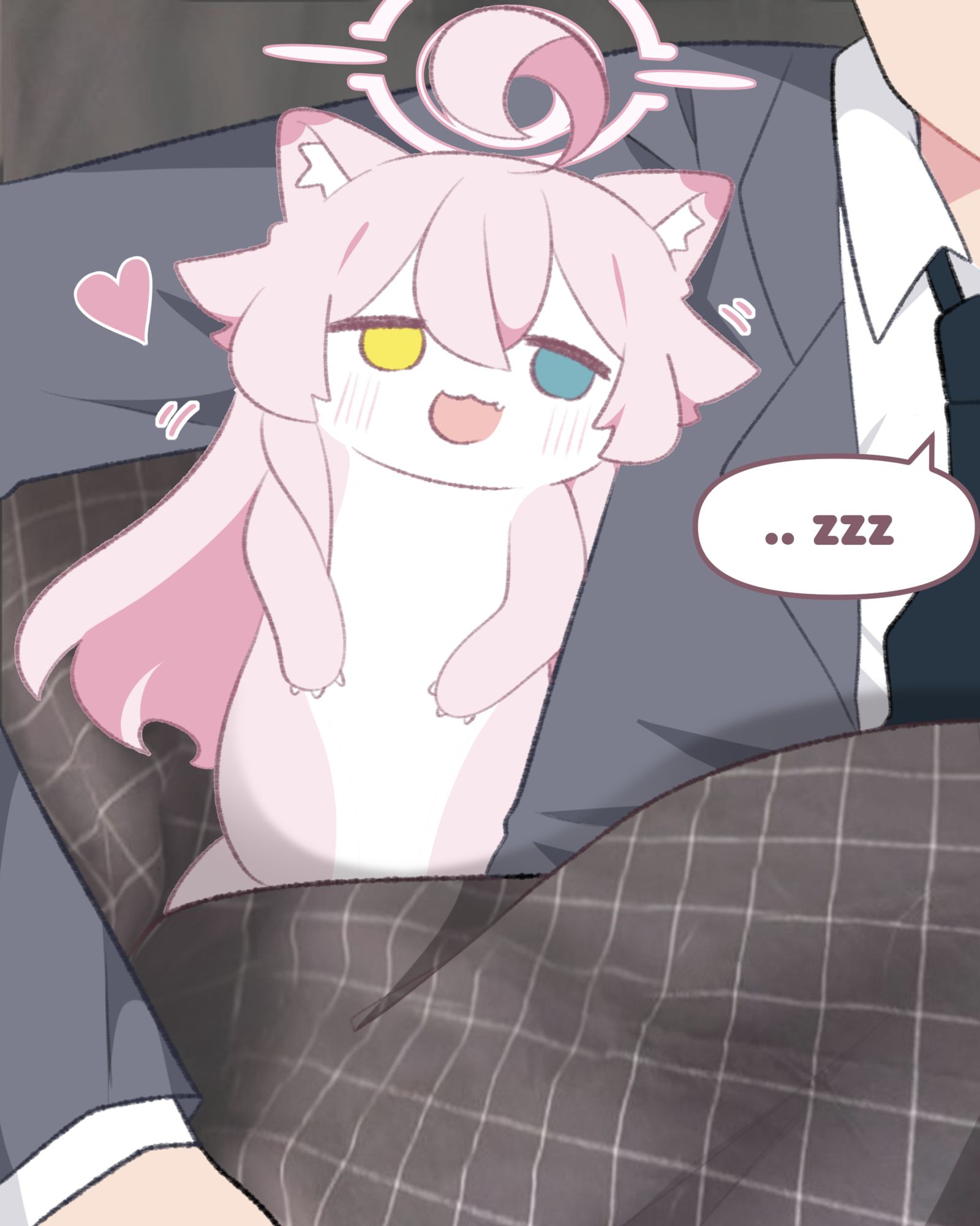うん！1時間後に起こしてあげ..るよ.. zzz ホシノイタチ插画图片壁纸