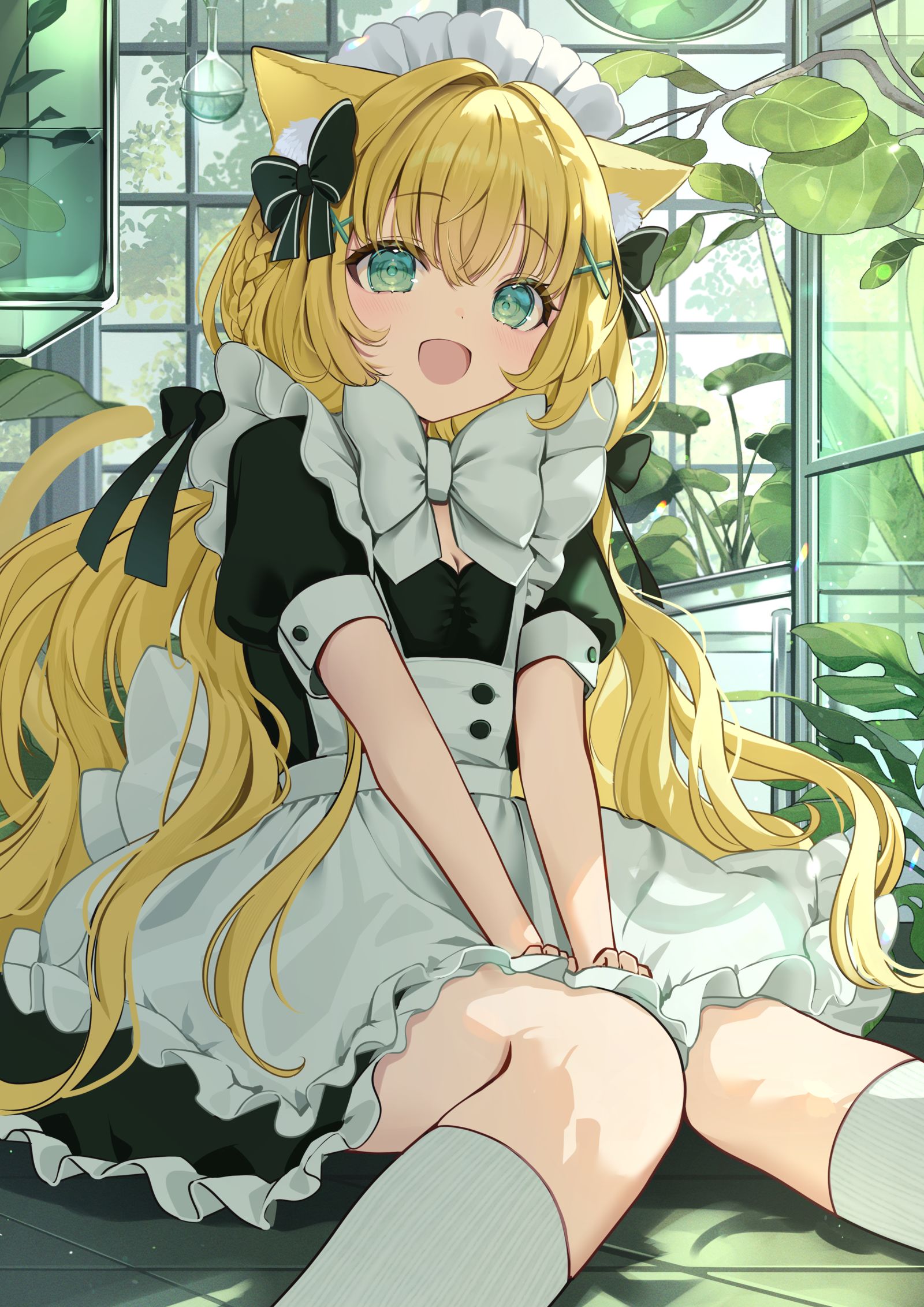 温室の新人メイド插画图片壁纸