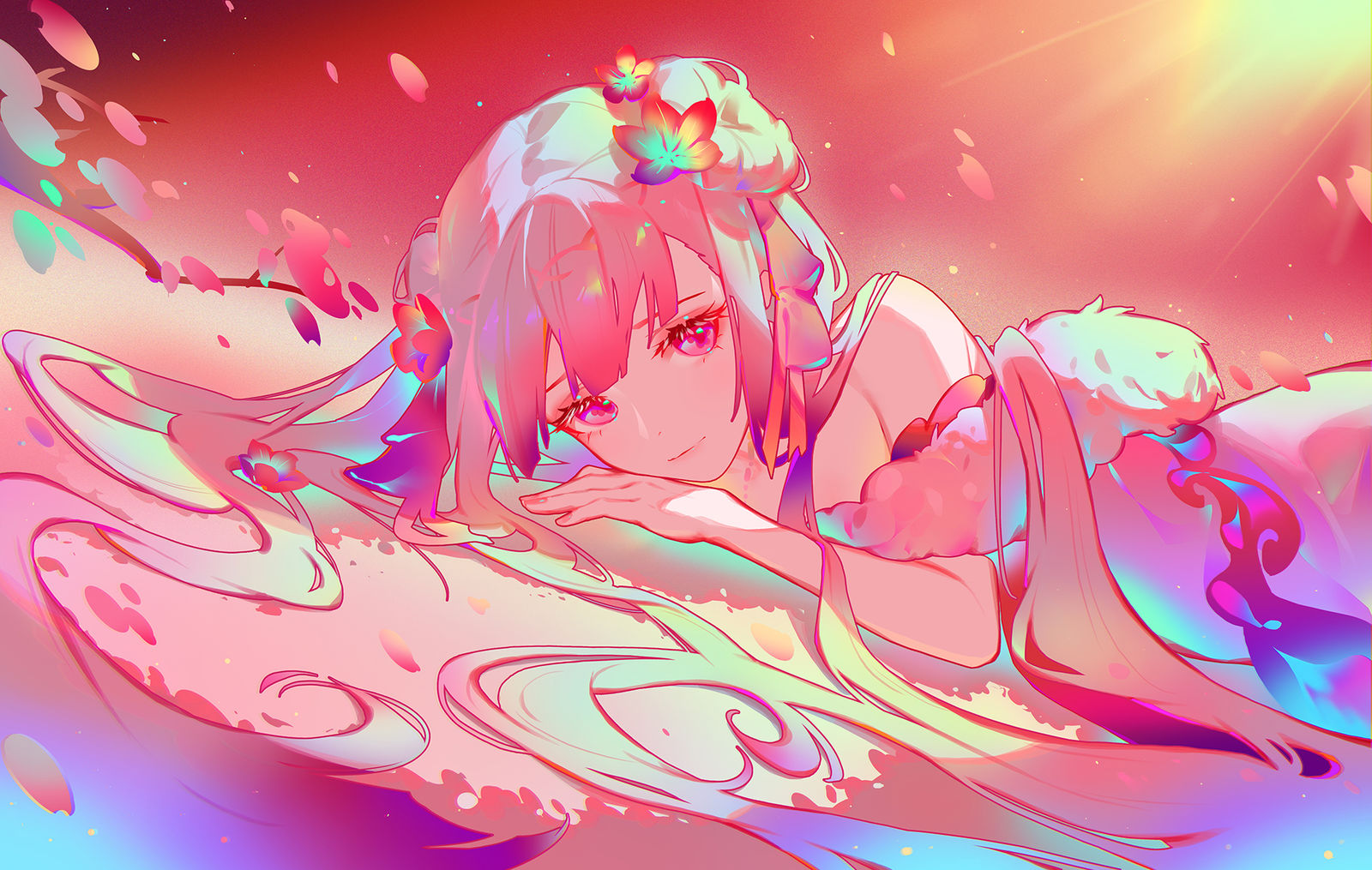 桃之今汐插画图片壁纸