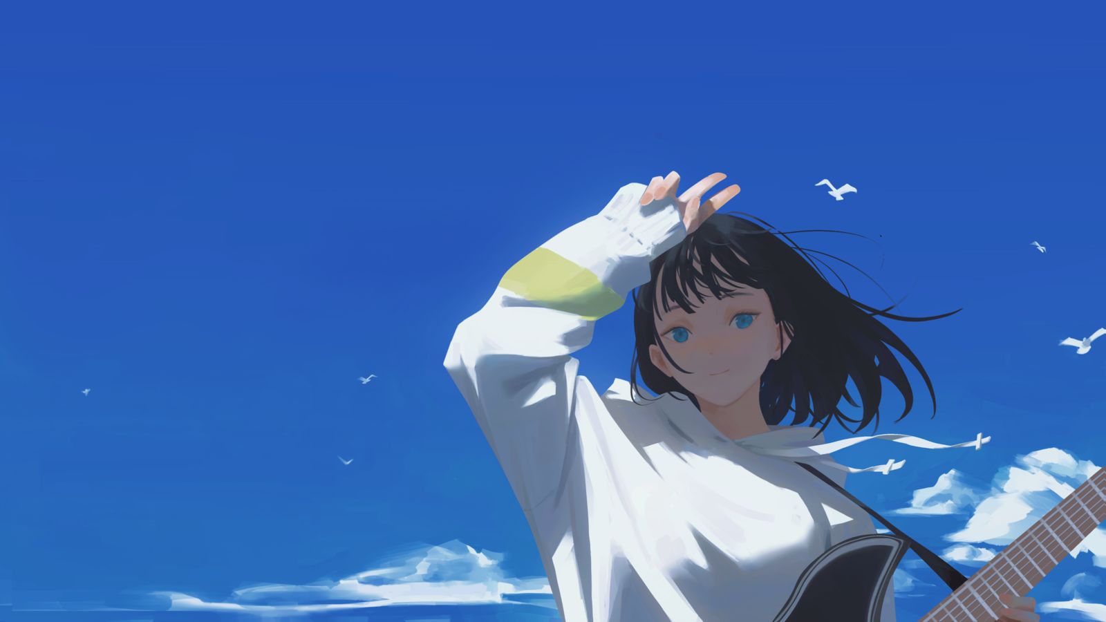 BLUE插画图片壁纸