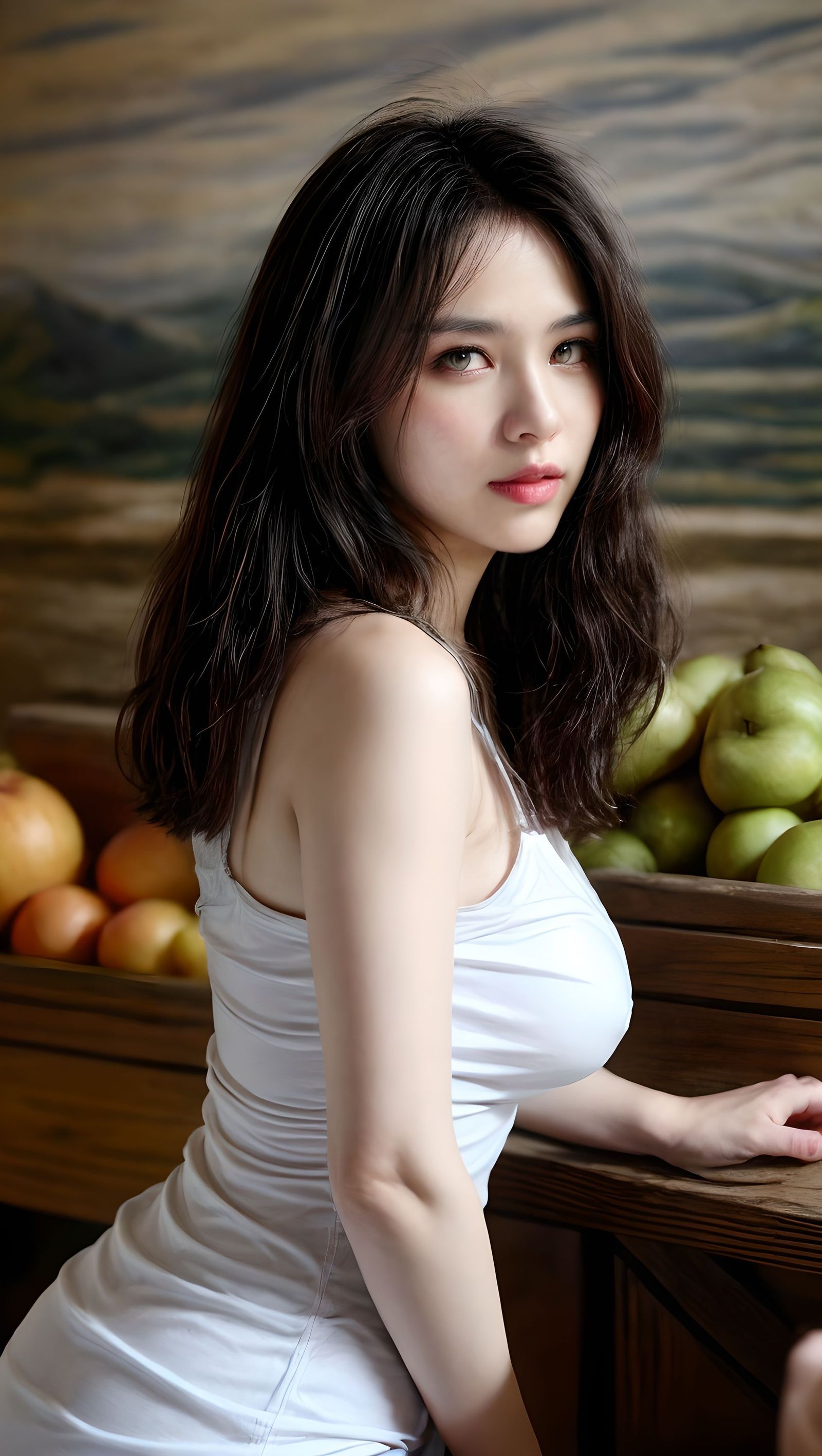 想我就抱抱空气，毕竟小可爱无处不在插画图片壁纸