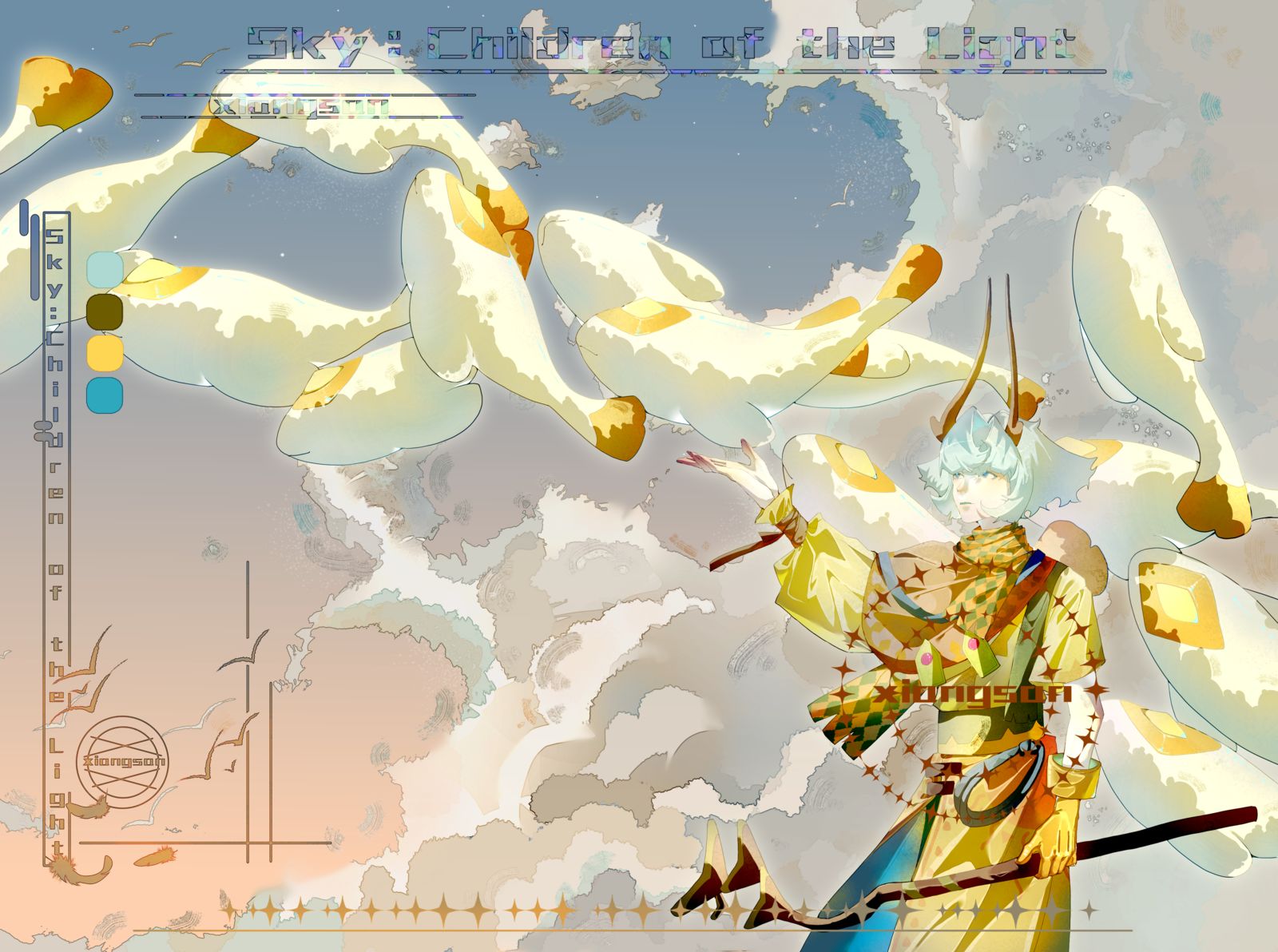 牡牛插画图片壁纸