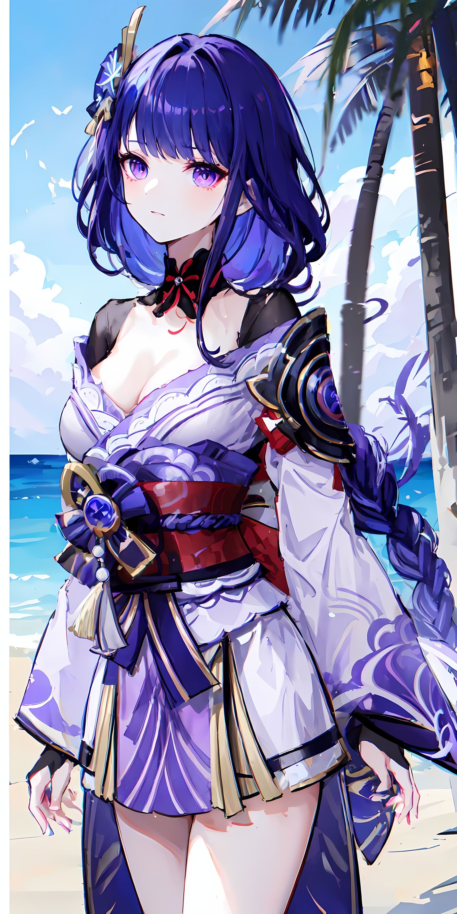 海滩插画图片壁纸