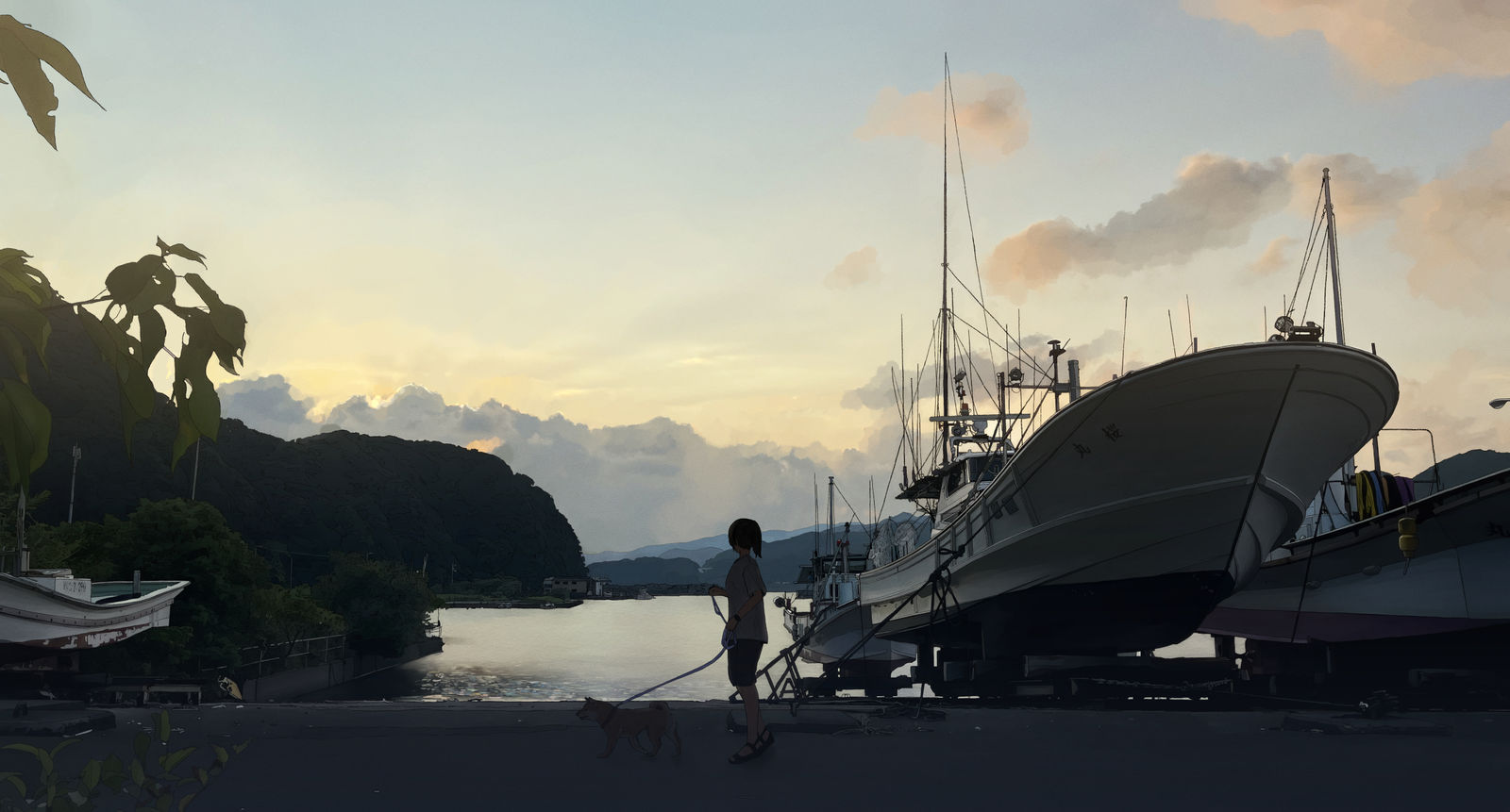 夕凪插画图片壁纸