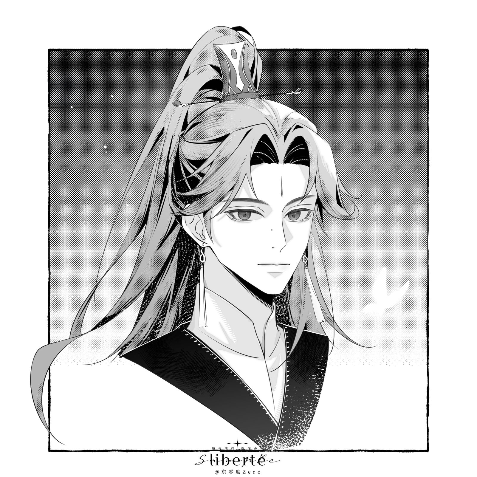 古风黑白头像-古风成男