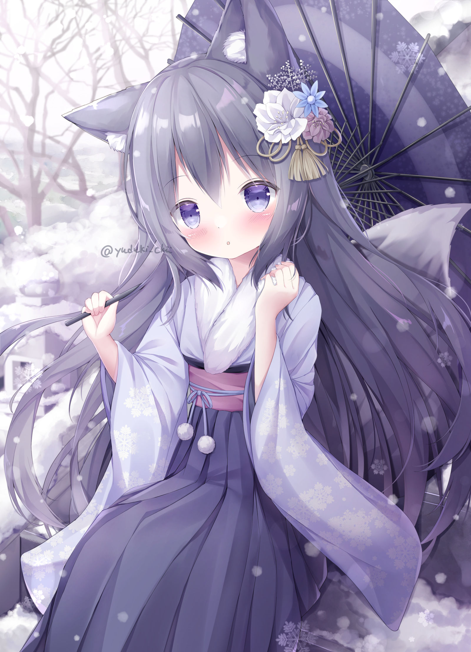 雪の日の黒狐ちゃん头像同人高清图