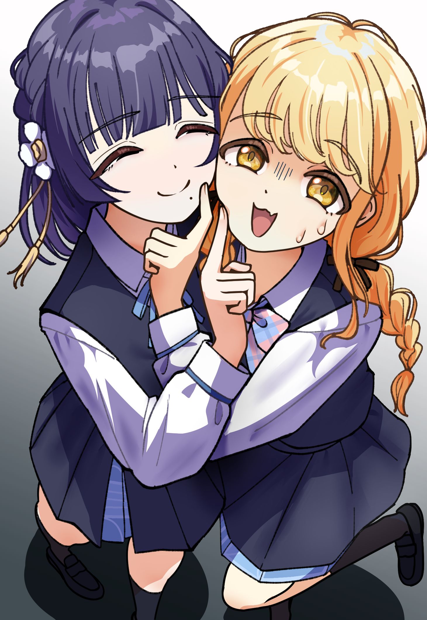 藤田と秦谷の百合営業♥ポストカード头像同人高清图