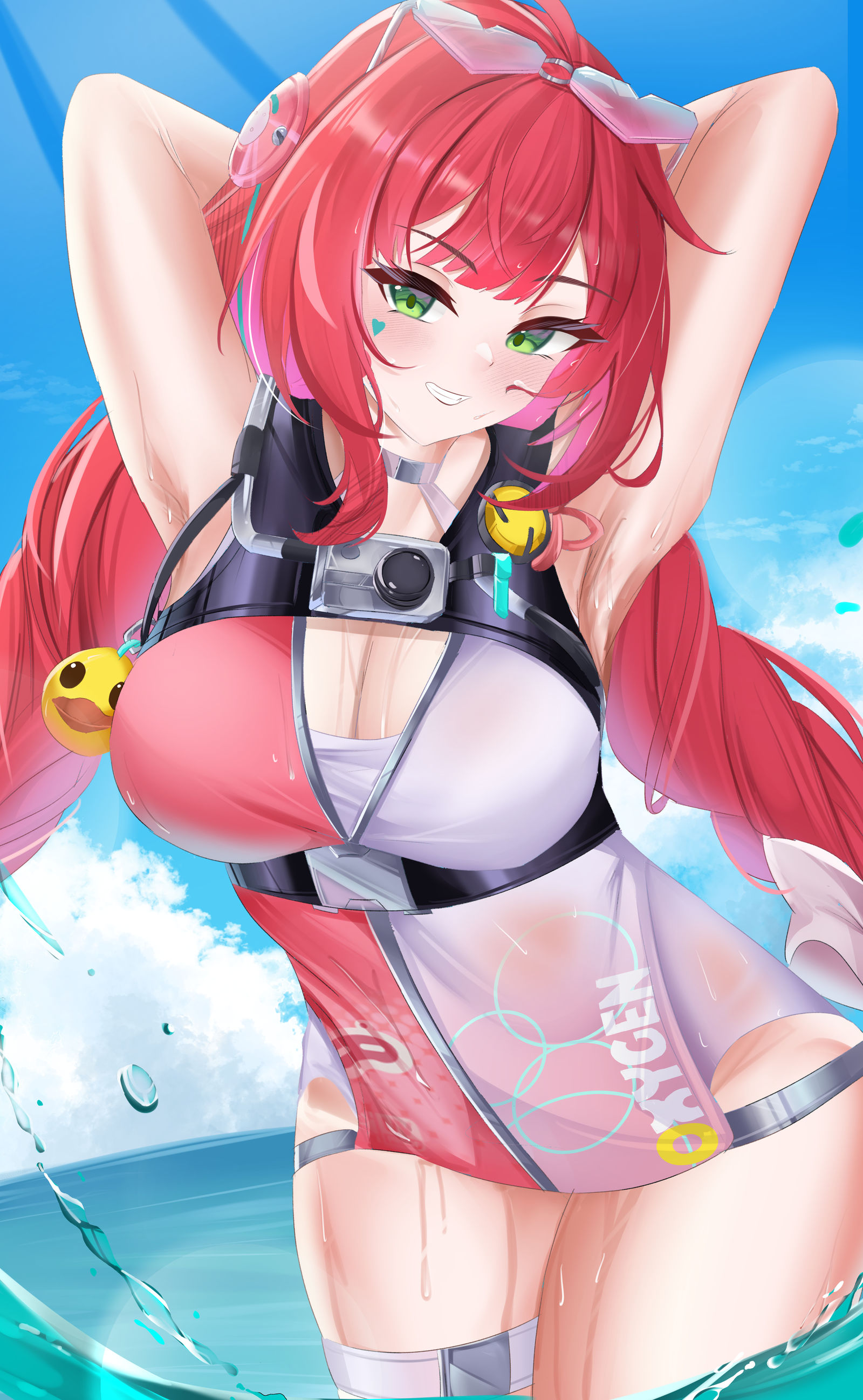 浮波柚叶插画图片壁纸