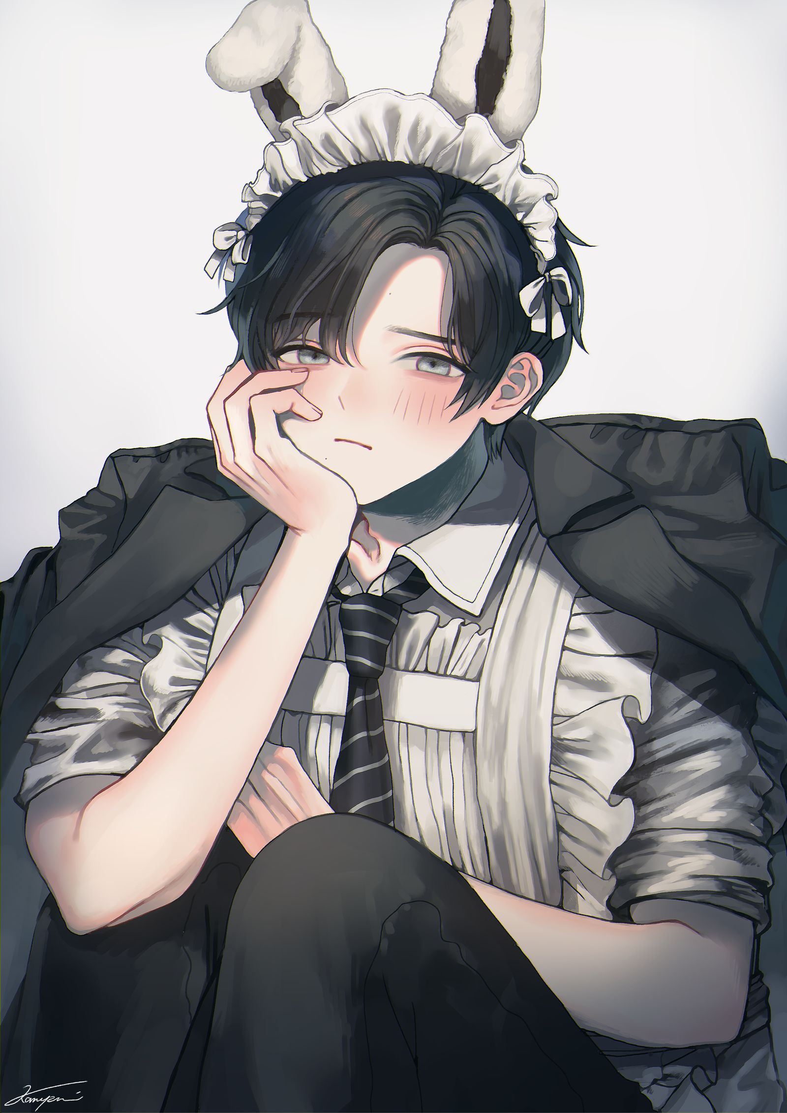 しゃちくメイド插画图片壁纸