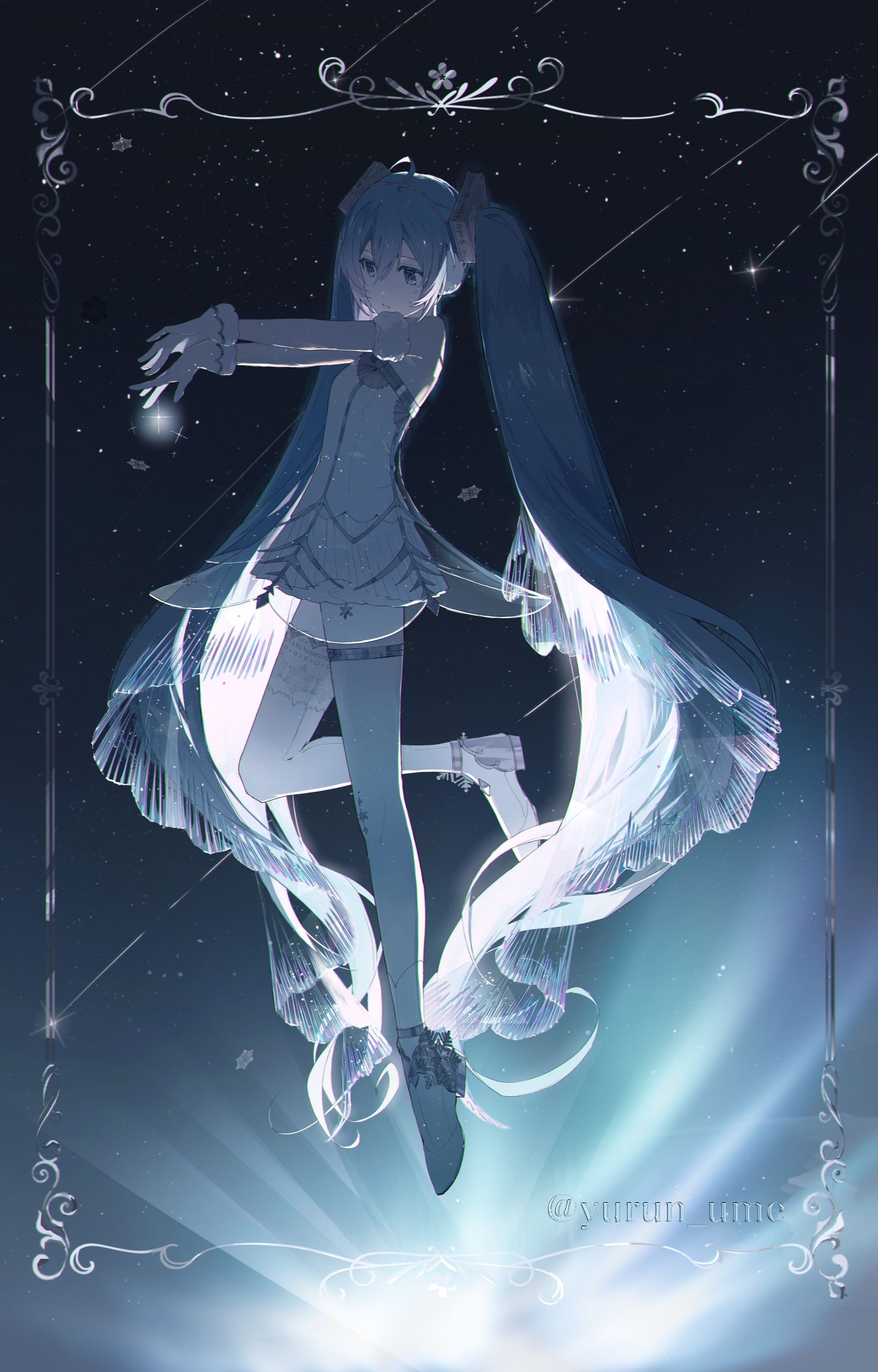 雪華蓄音機插画图片壁纸