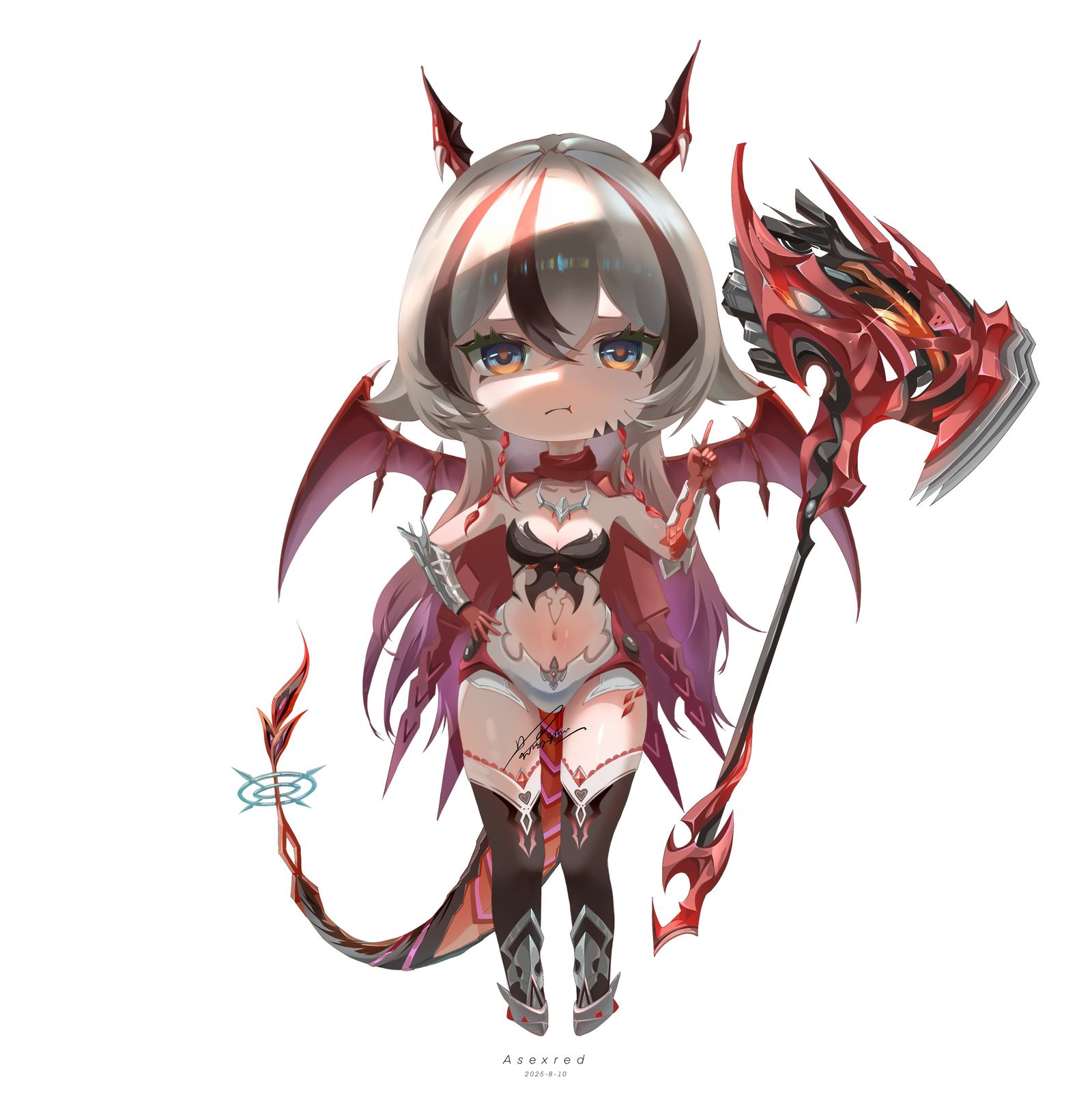 龙娘科拉莉、武装赫莉亚插画图片壁纸