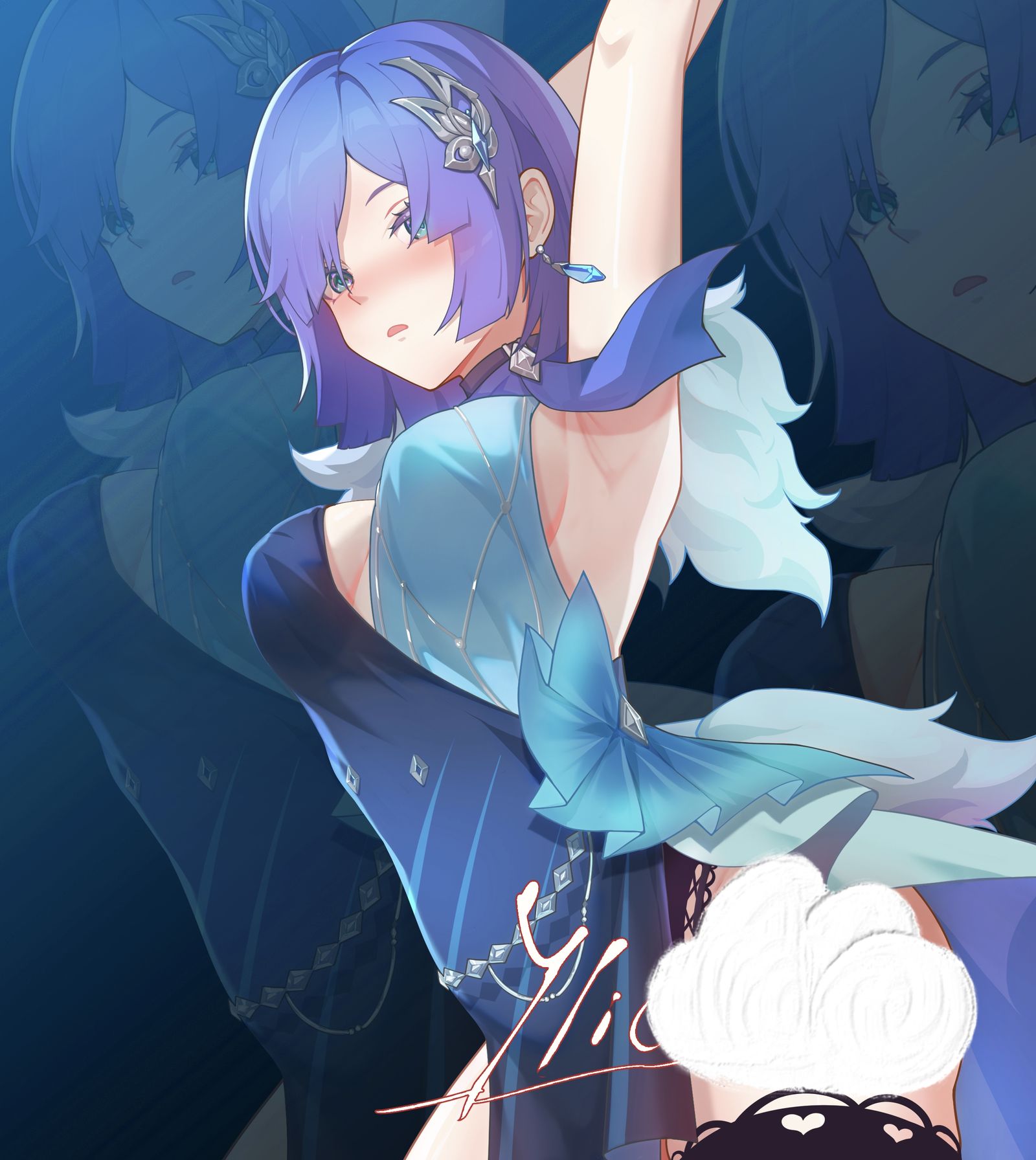 夜兰加强版，无云朵，无水印，多种玩法头像同人高清图