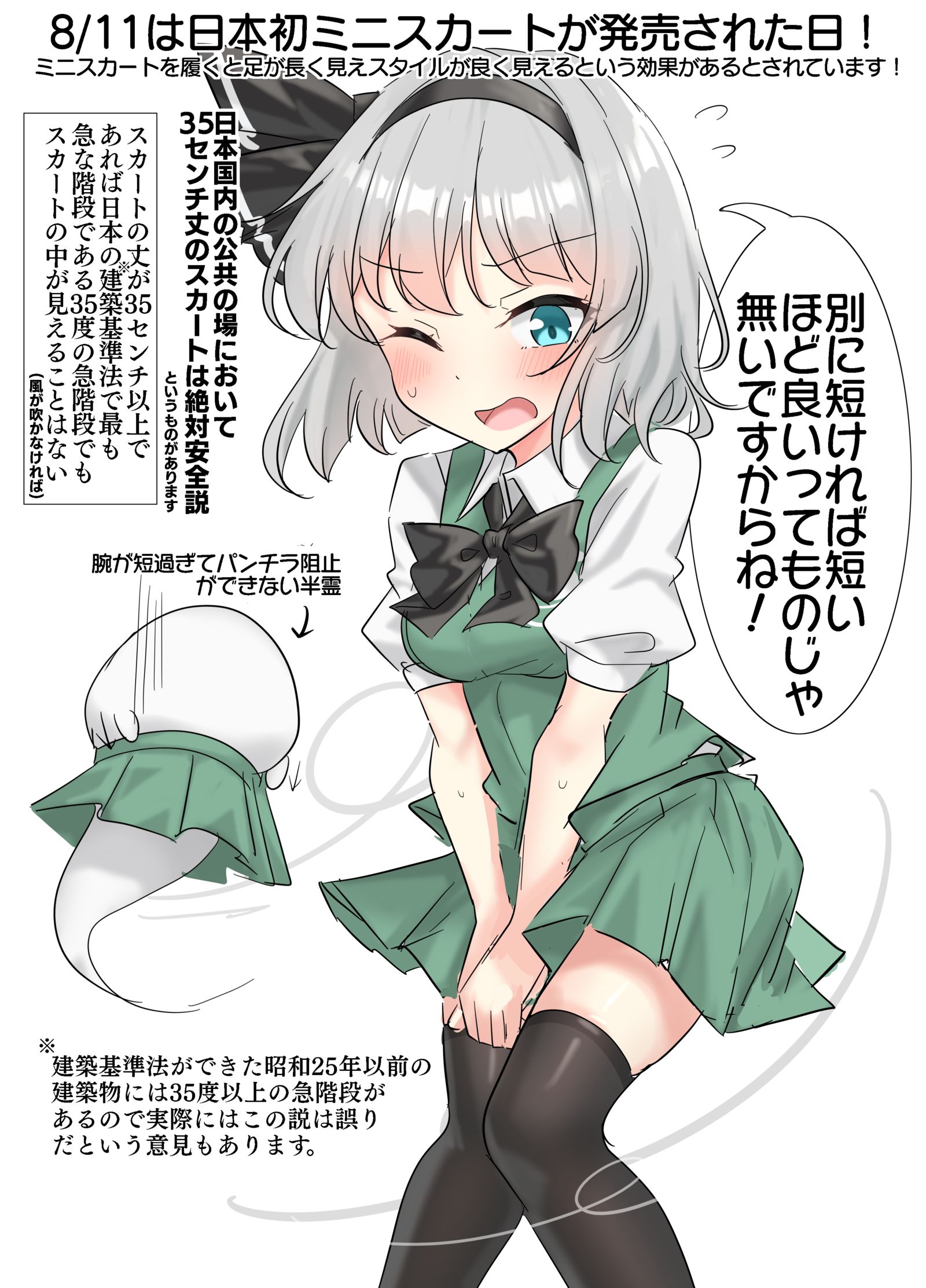 8/11は日本初ミニスカートが発売された日！插画图片壁纸