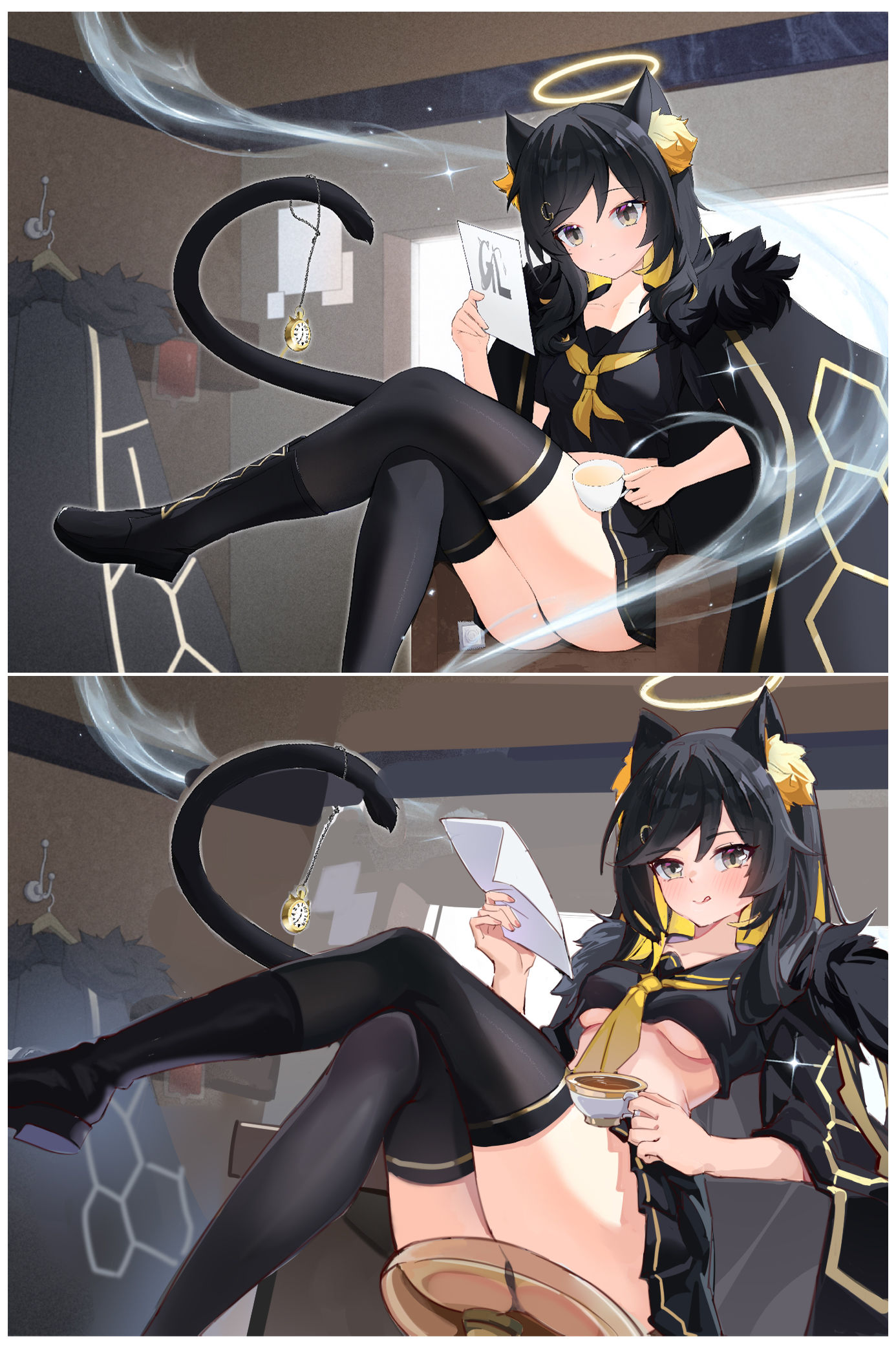 P站画师作品_微评画_研发部部长变成猫娘了？【粉丝评画の67】
