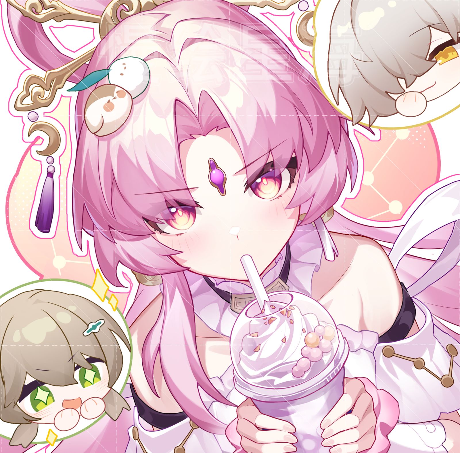 P站画师作品_崩坏星穹铁道丨符玄 头像插画