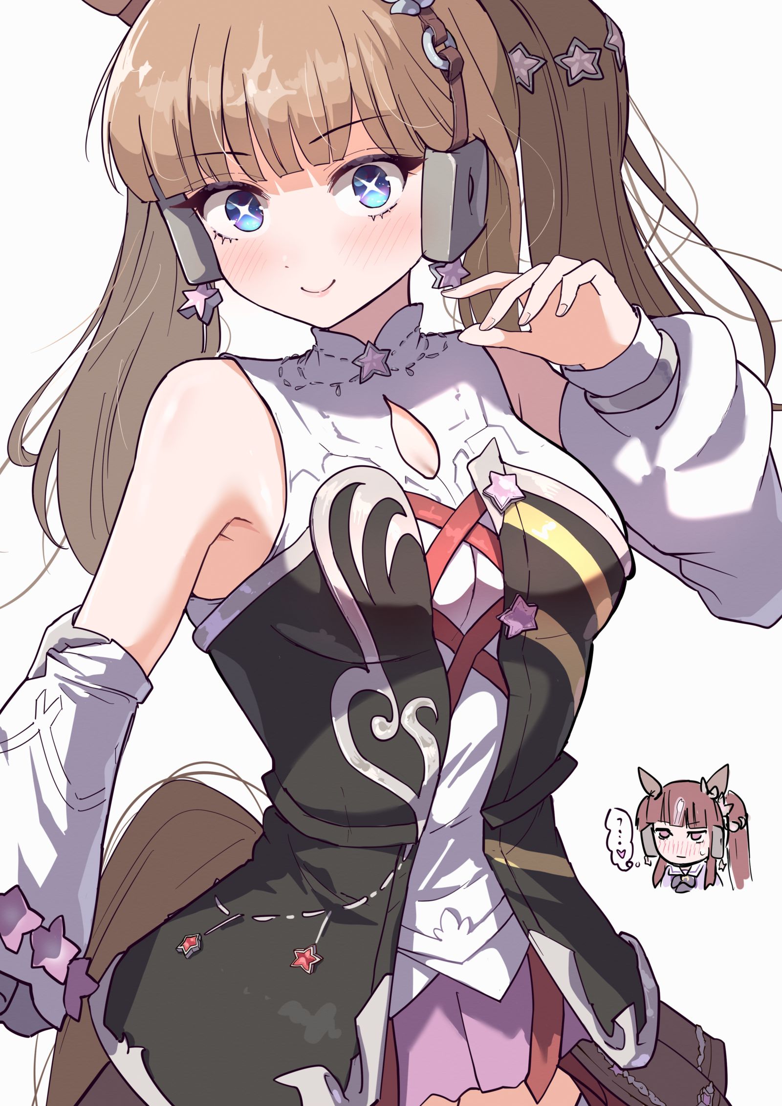 ラッキーライラック衣装のアーモンドアイ插画图片壁纸