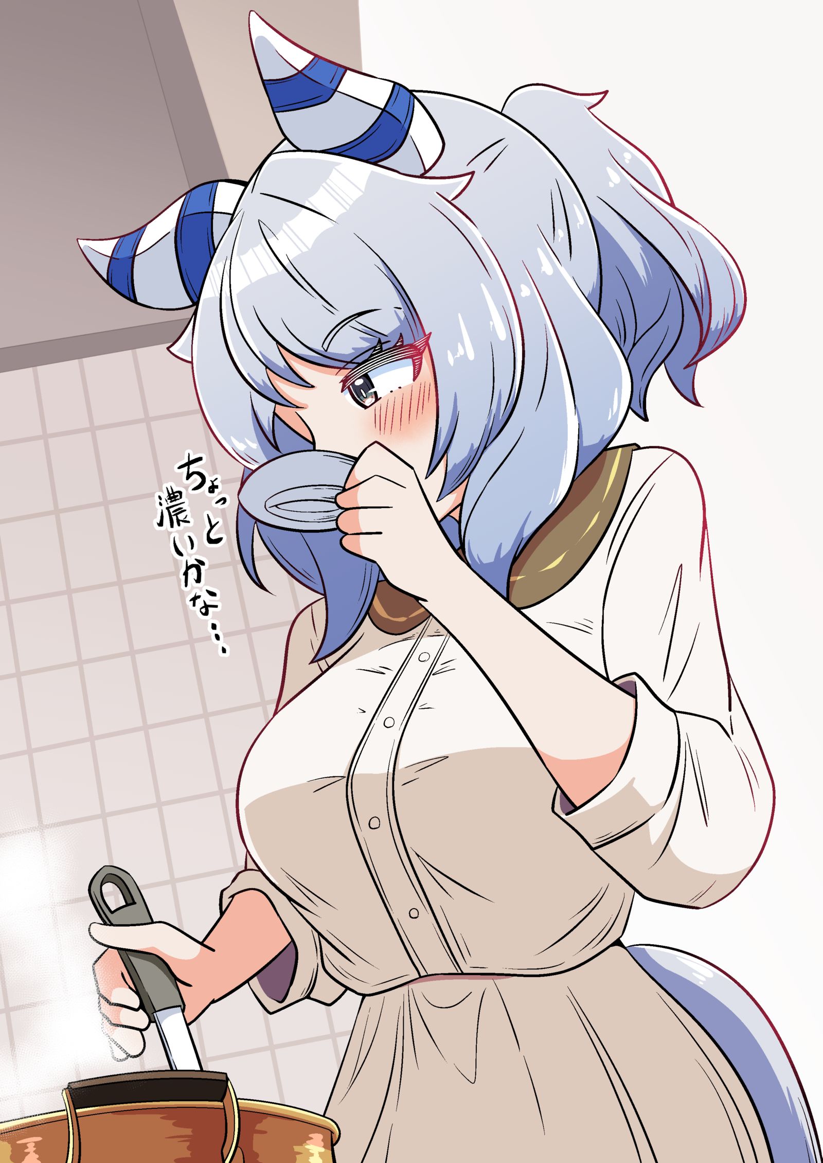 お料理するミラ子概念…插画图片壁纸