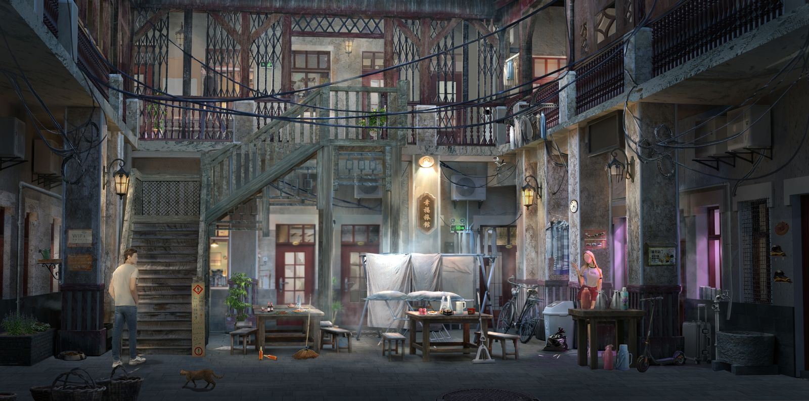 一组现代戏影视场景设计