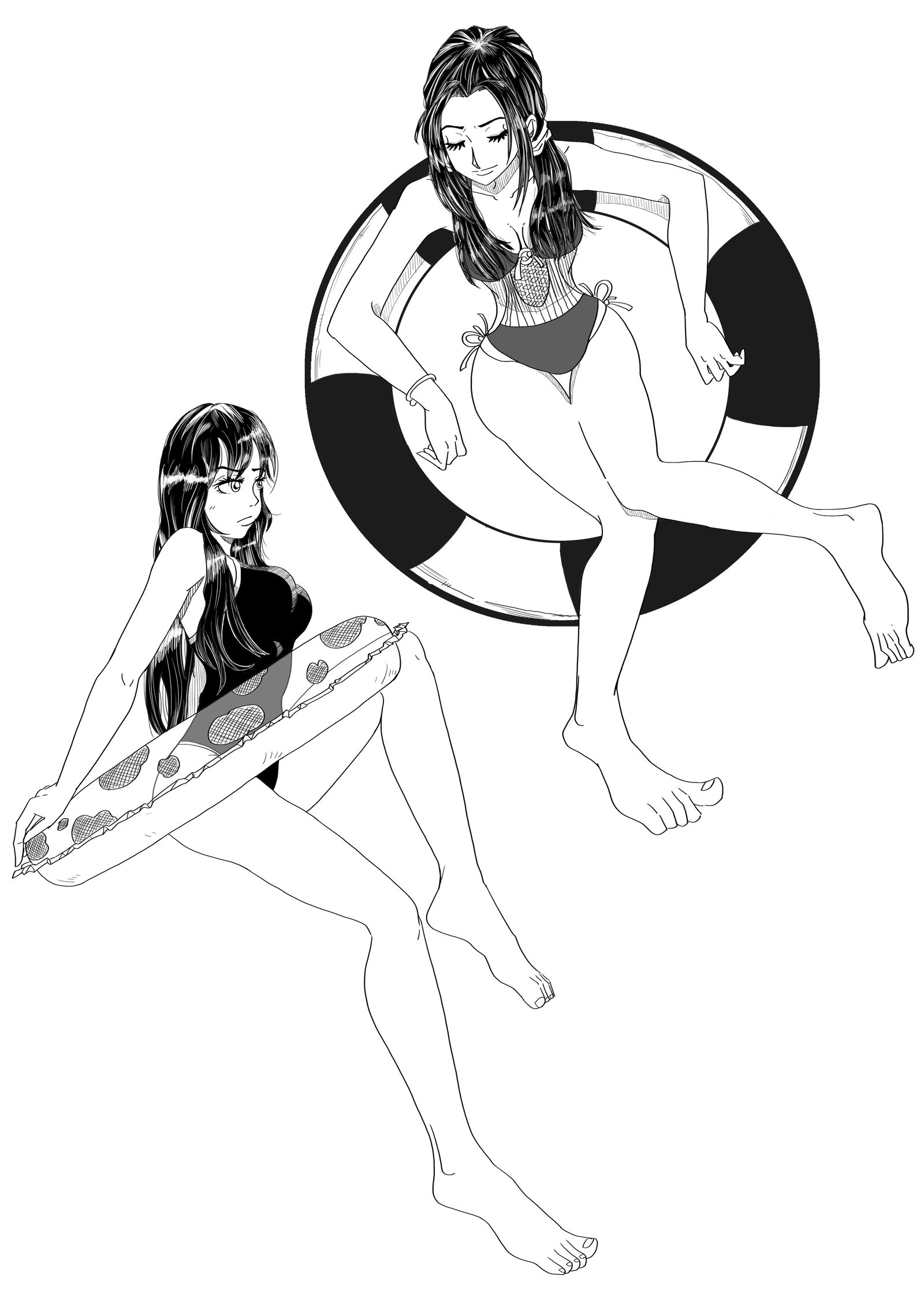 黑白练习07-黑白泳装