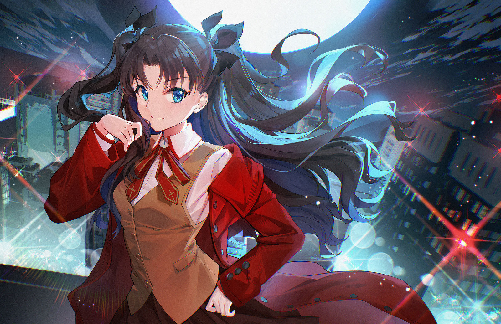 遠坂凛插画图片壁纸