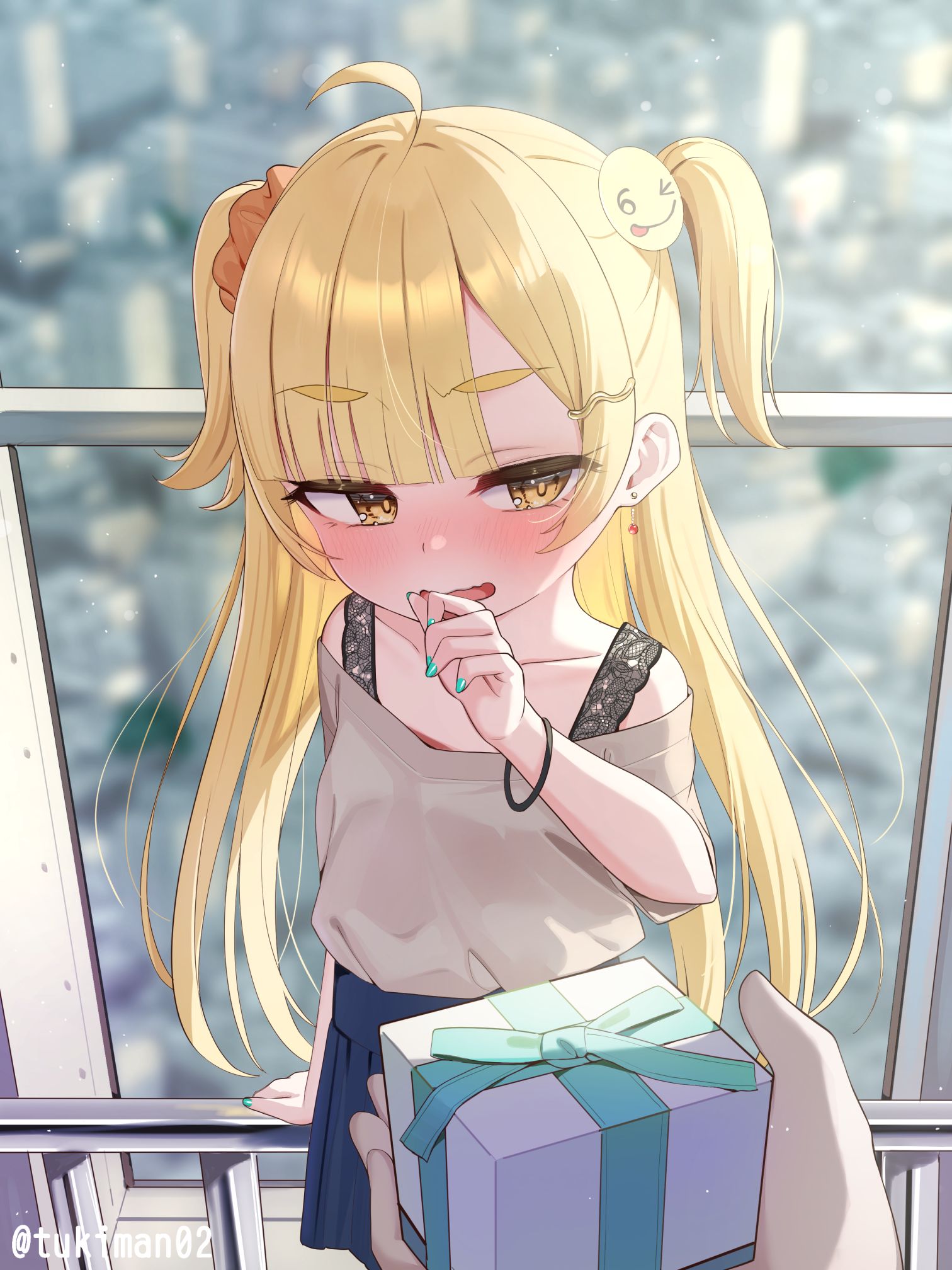 「わ、私の誕生日覚えててくれたんだ、お兄さん……」插画图片壁纸