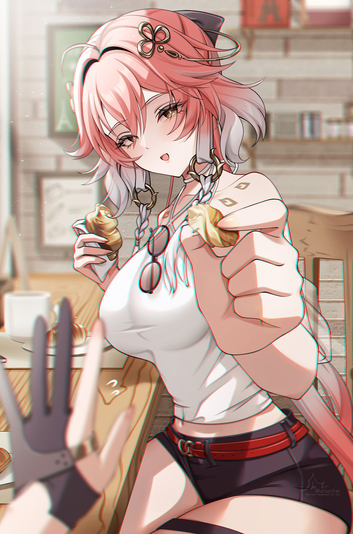 「遠慮しないで♡」插画图片壁纸