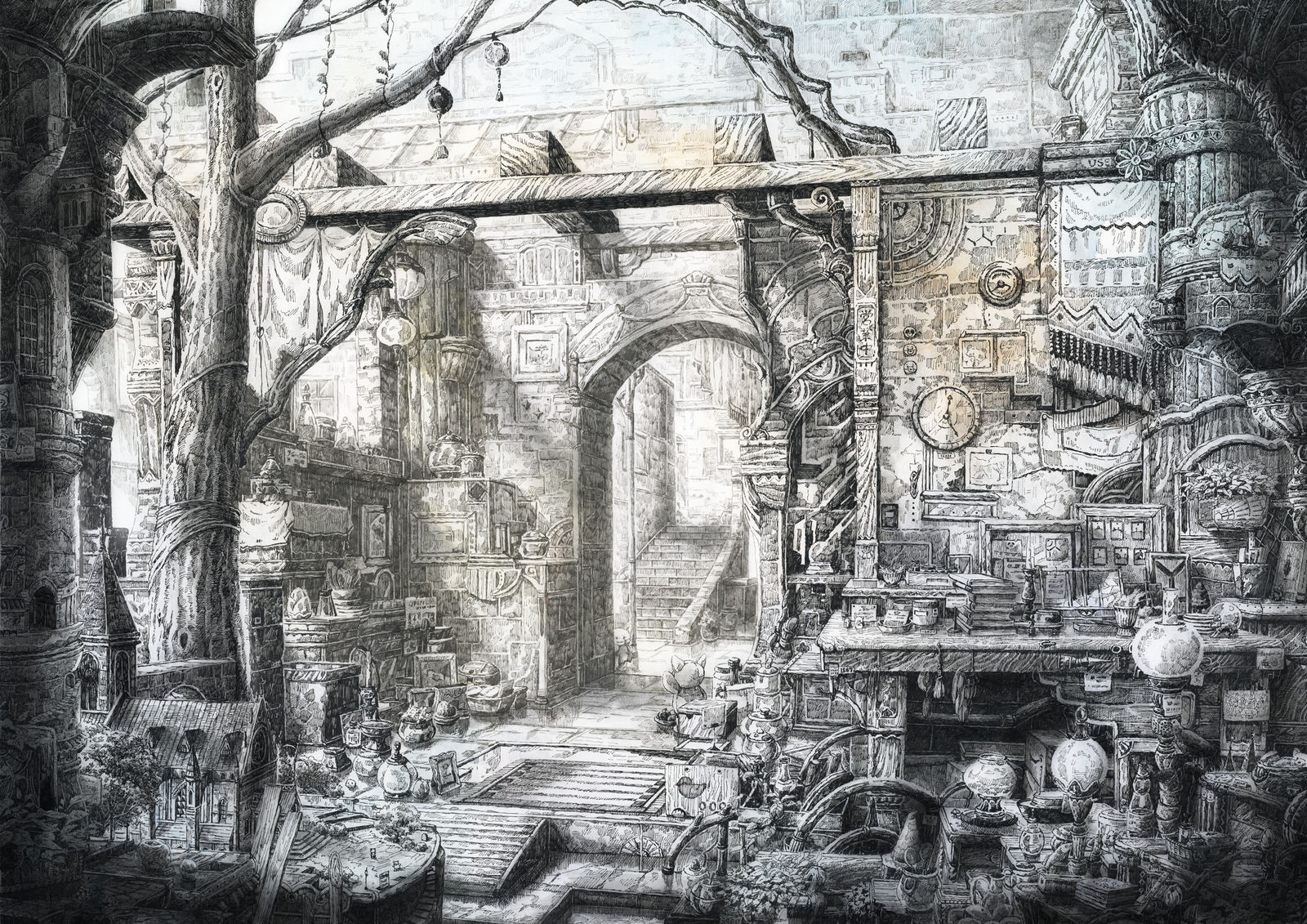 雑貨屋-原创铅笔画