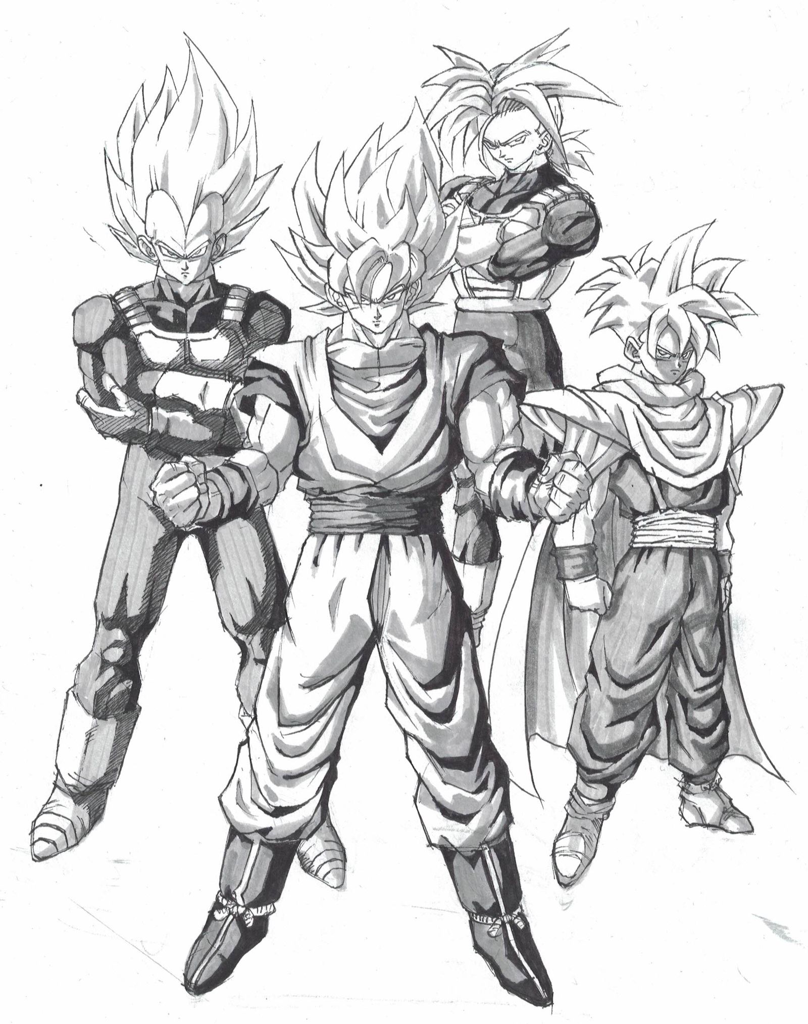 摸群超级赛亚人-龙珠孙悟空