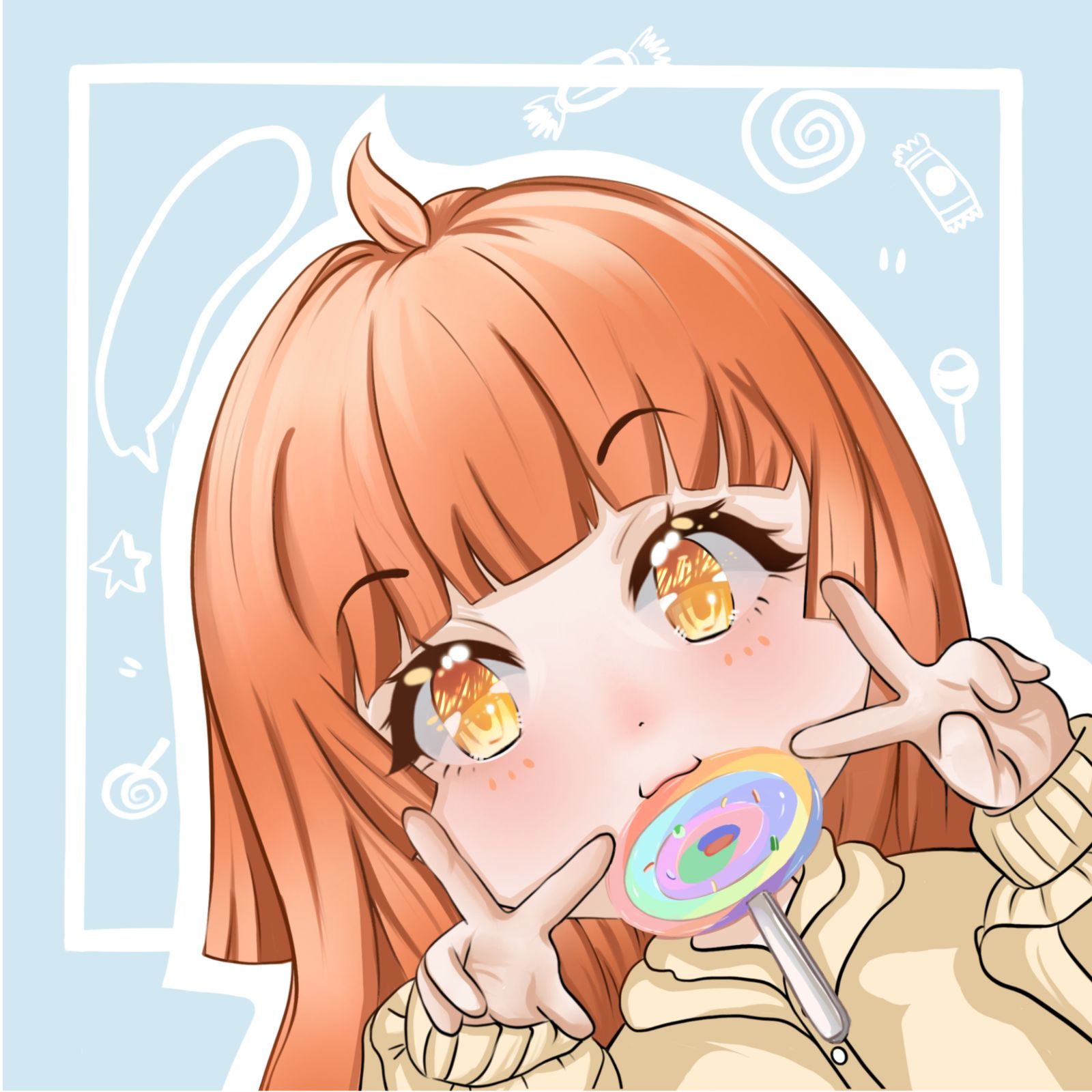 棒棒糖女孩头像同人高清图