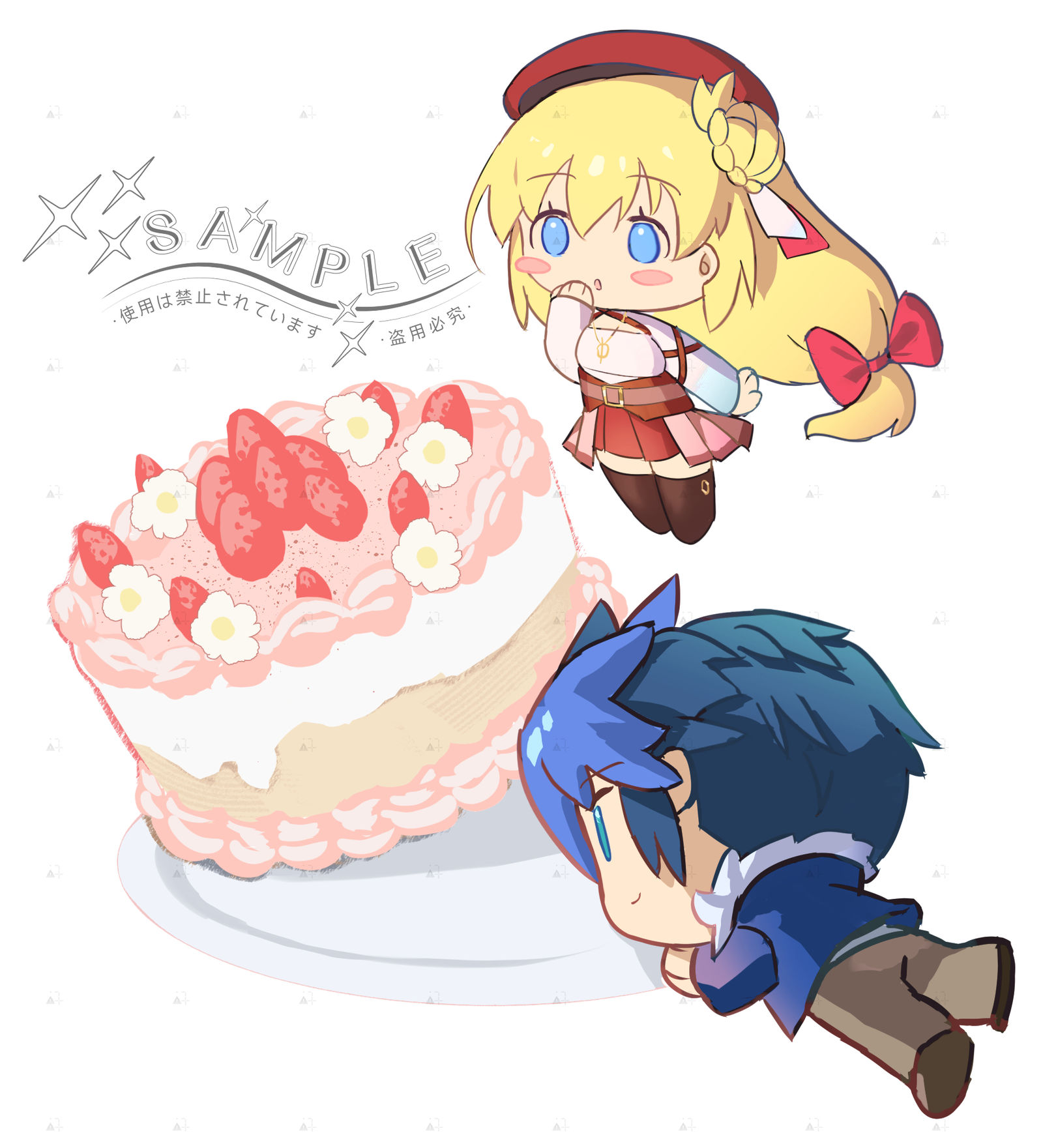 妮生日快乐（Q版）插画图片壁纸