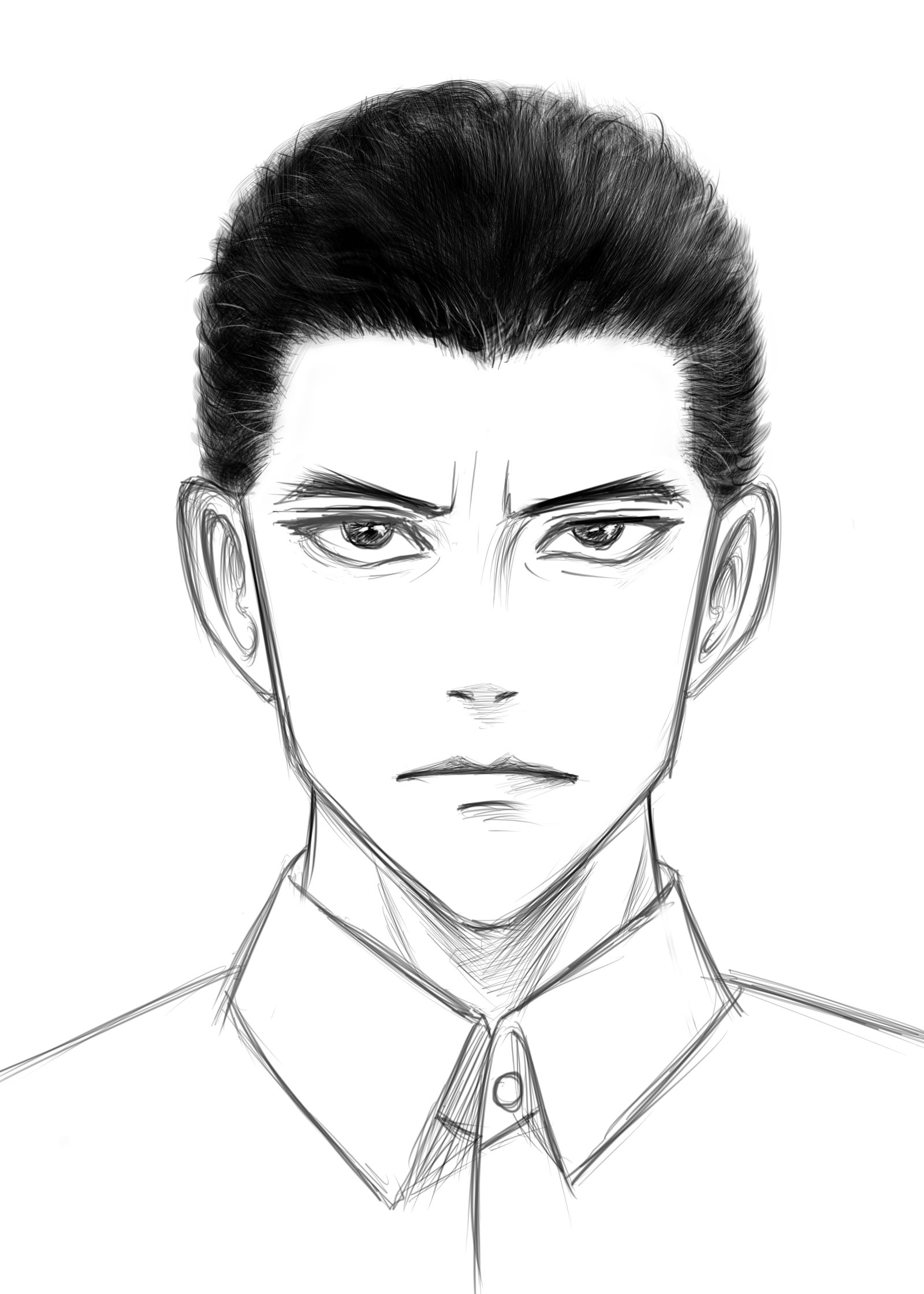 摸鱼黑白大头贴-头像手绘头像