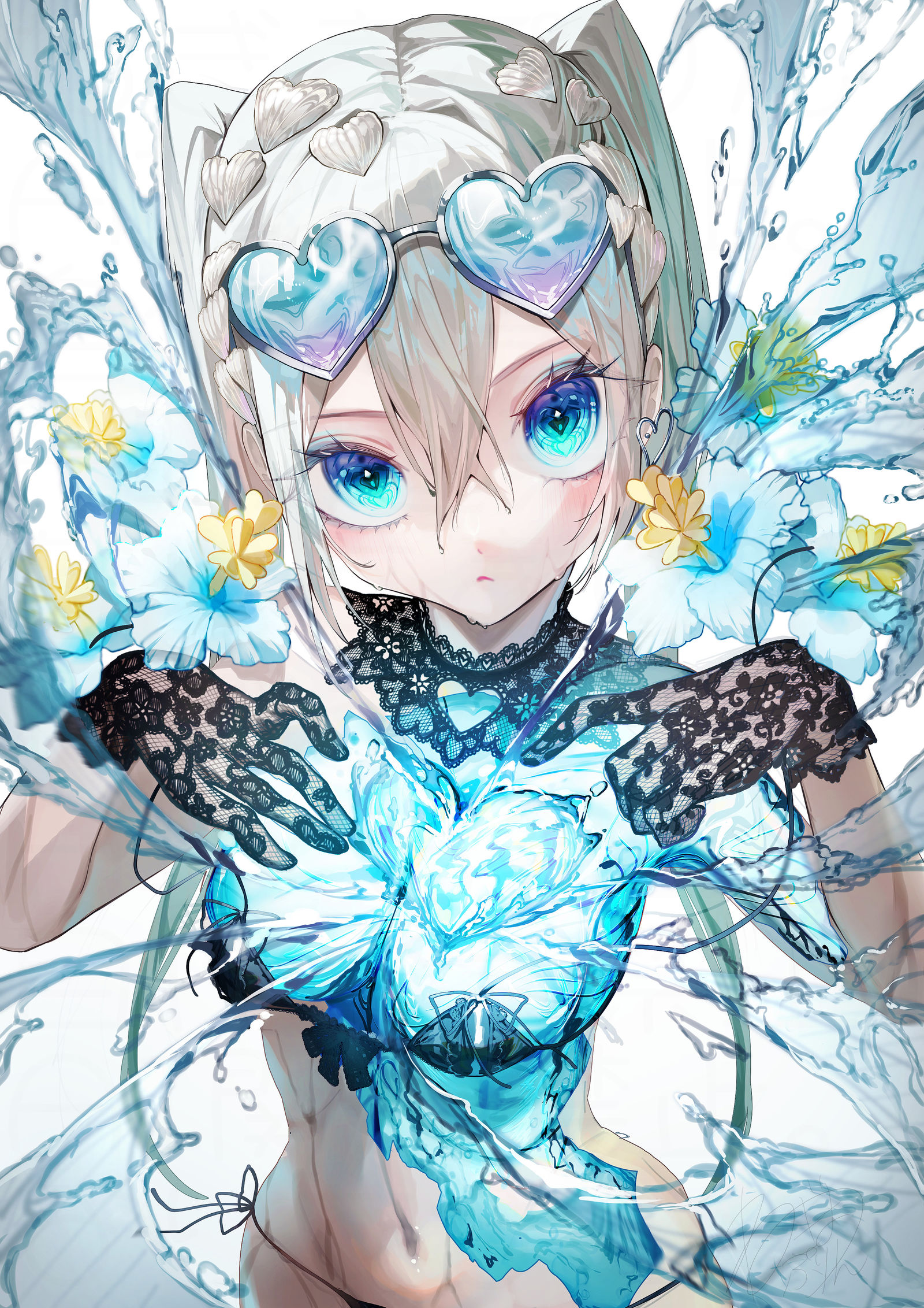 水彩ノ心插画图片壁纸