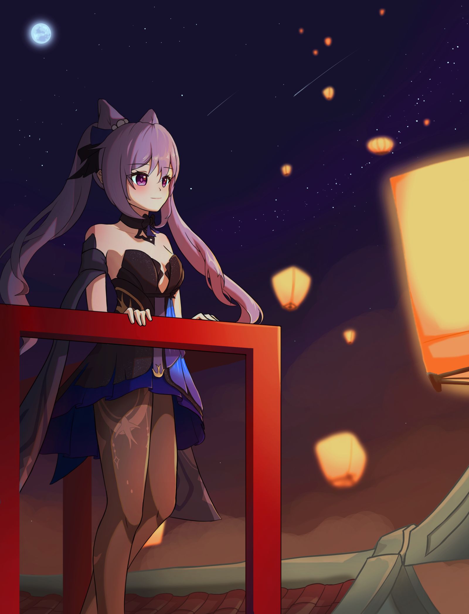 刻晴与海灯节插画图片壁纸