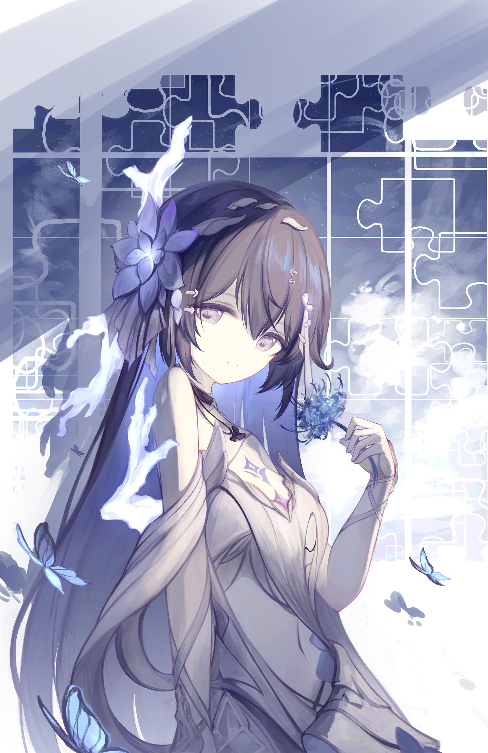 蓝色头像同人高清图