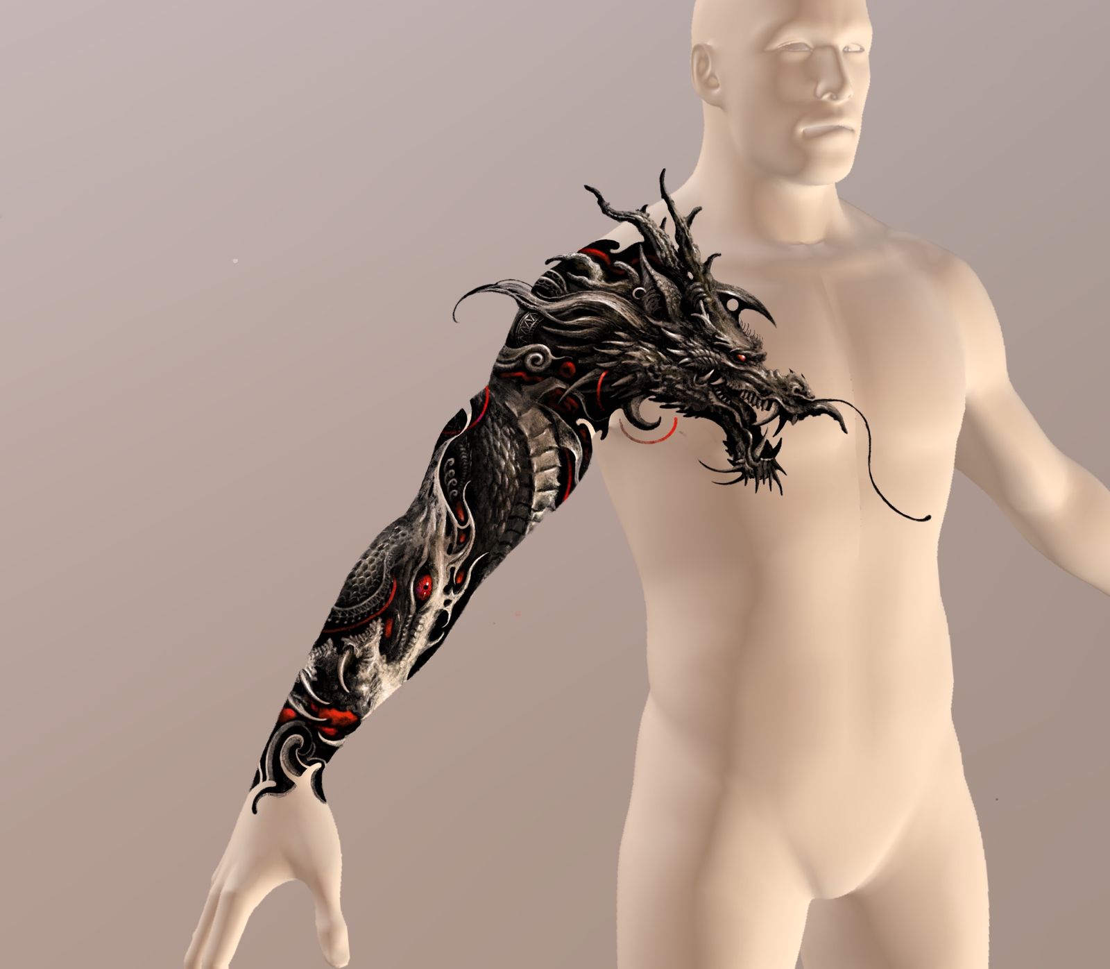 纹身图定制 ｜身体结构美感