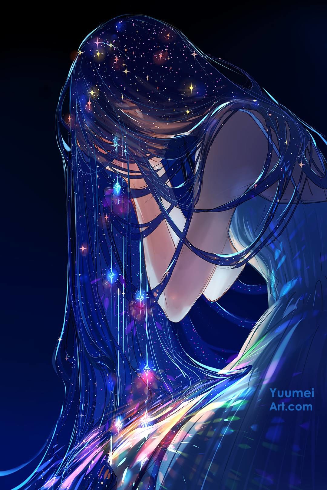 Cry like shooting stars插画图片壁纸