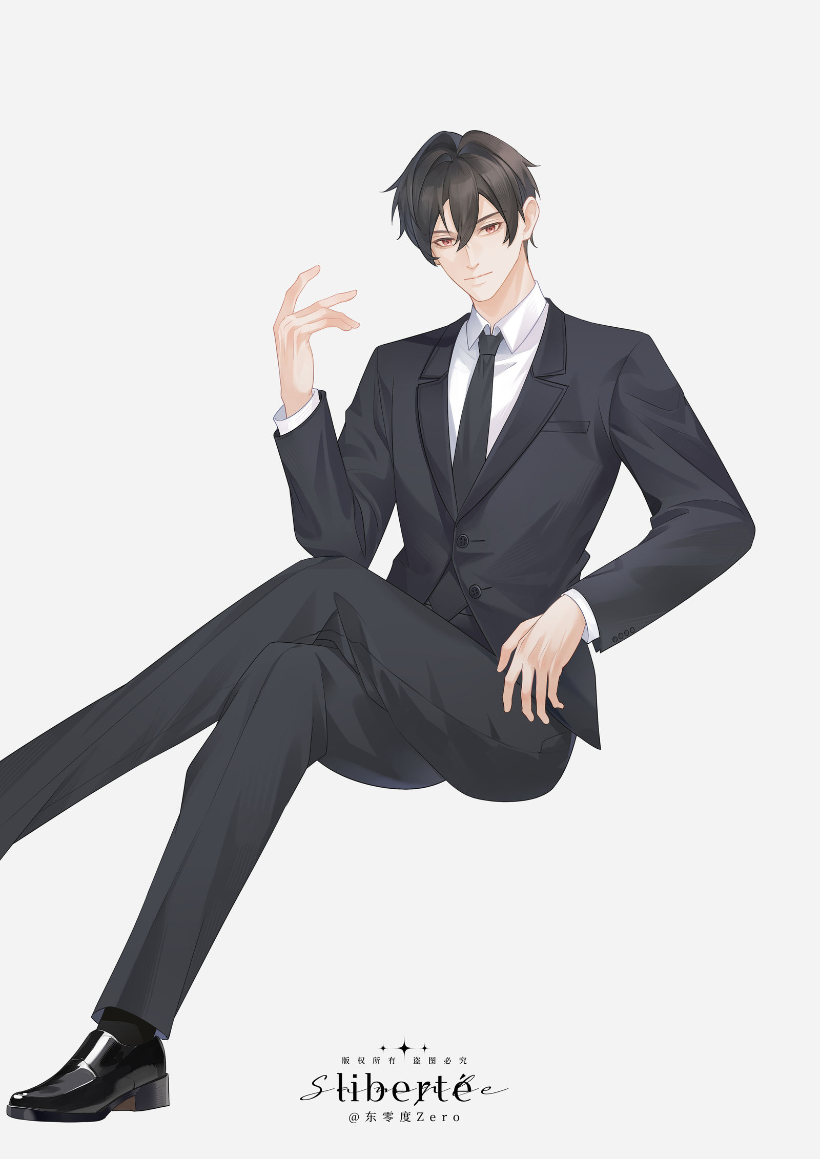 现代西装插画图片壁纸