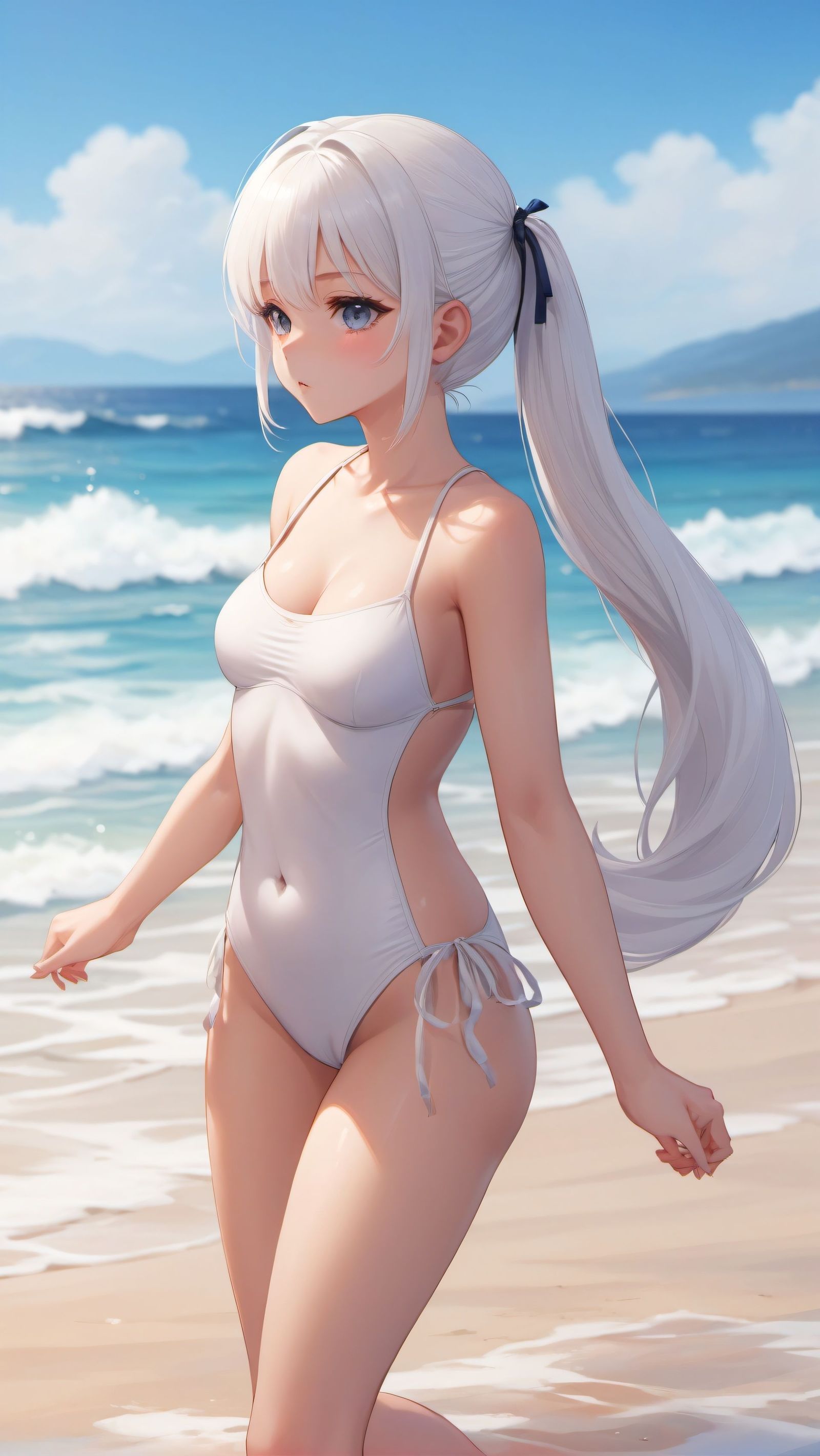 沙滩少女-梦幻动漫风萝莉