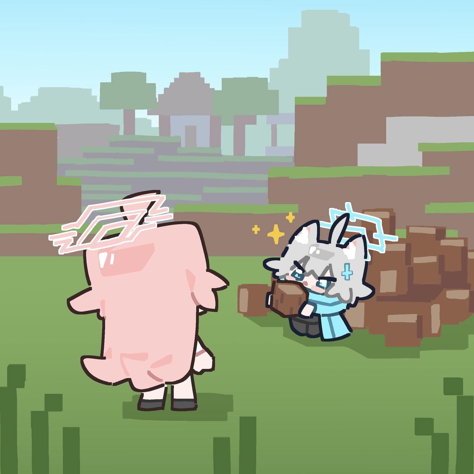 응. 잔뜩 캤어.-碧蓝档案블루아카이브