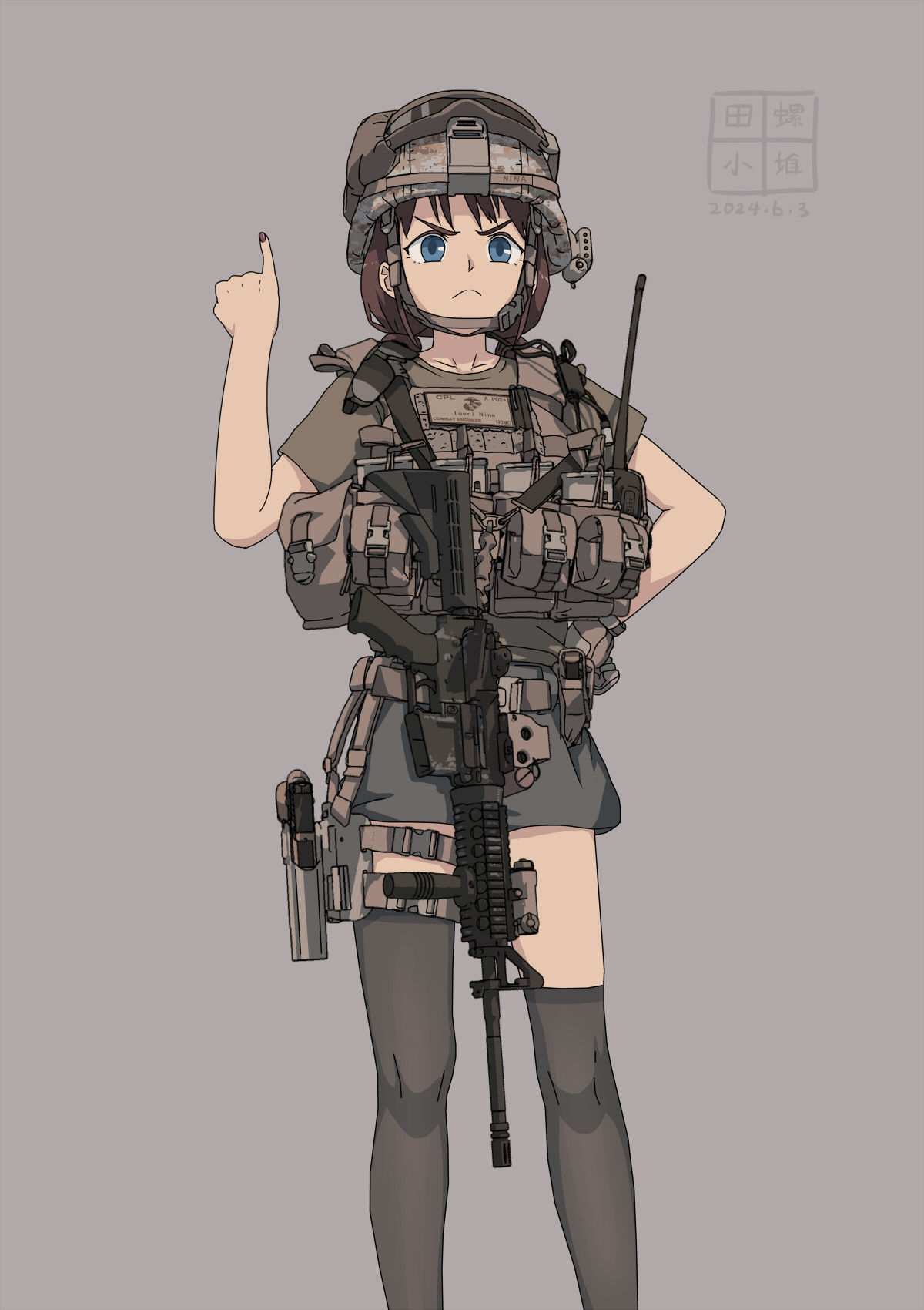 少女哭泣陆战队头像同人高清图