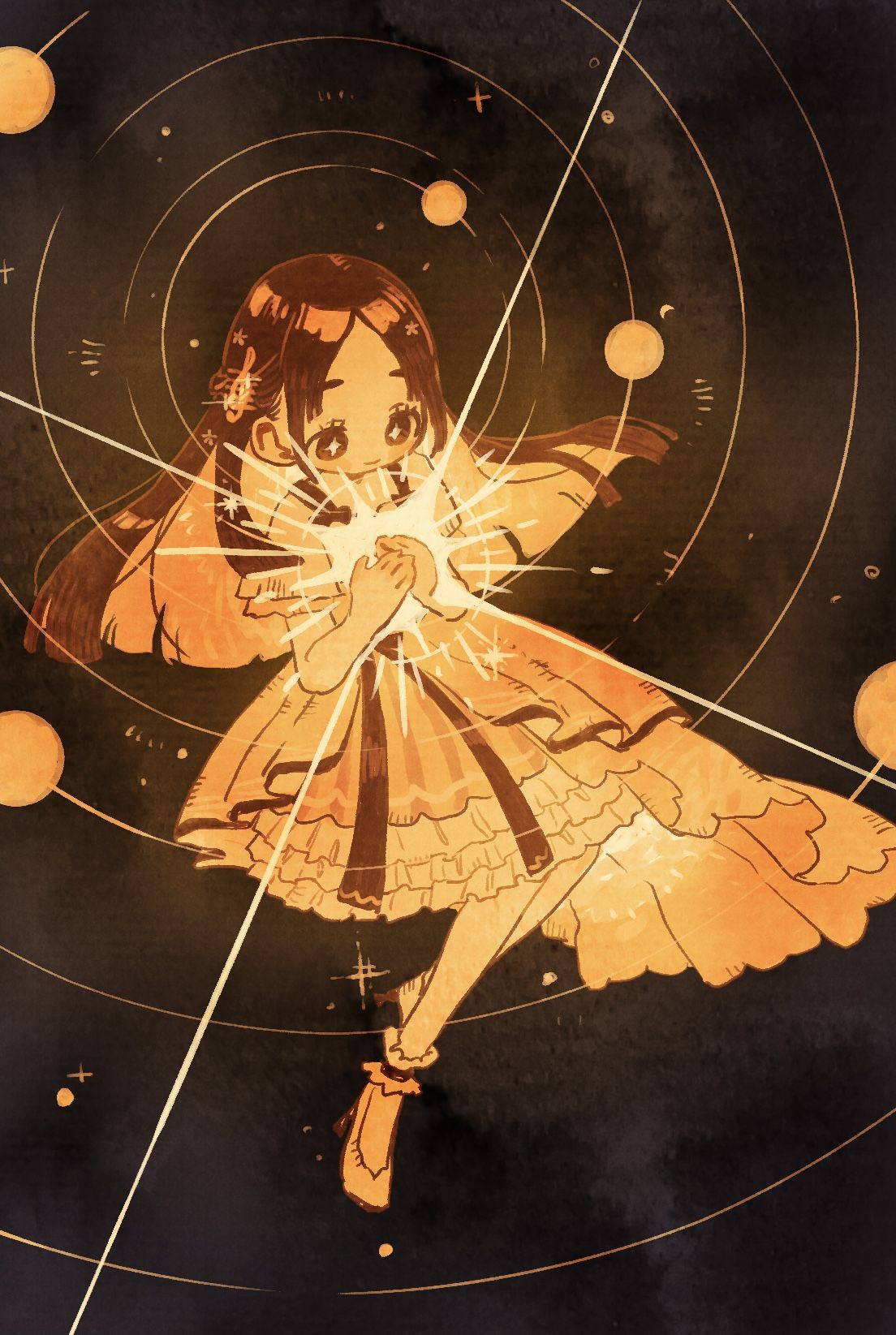 一番星を照らす插画图片壁纸