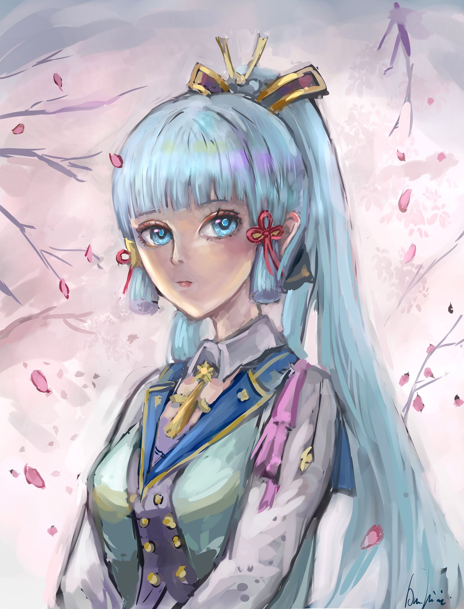 原神 神里绫华同人厚涂风