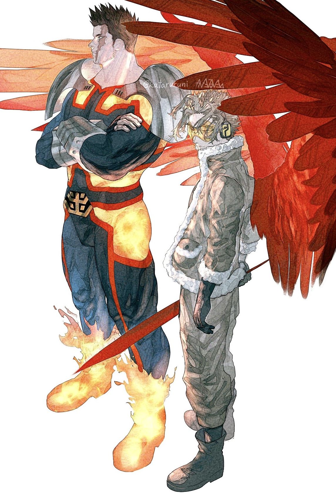 両雄插画图片壁纸