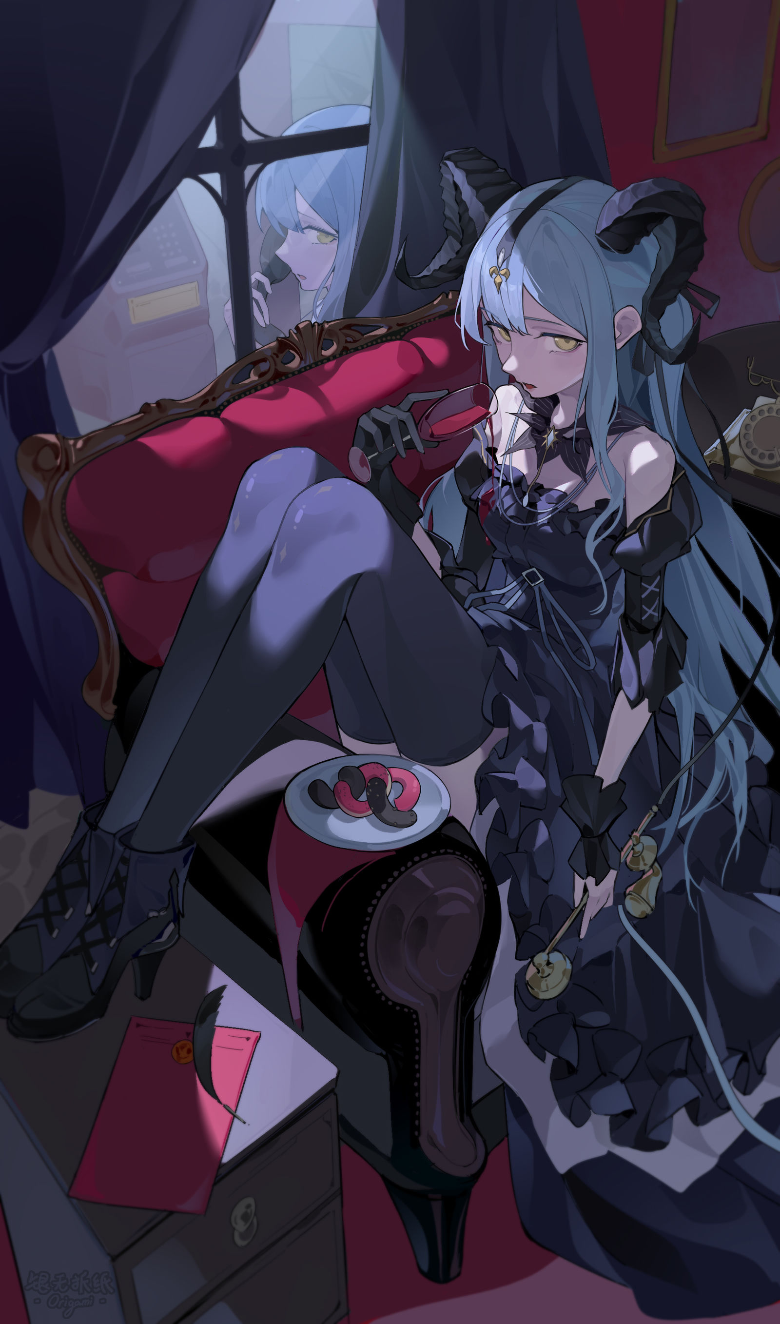 你有一条萨卡兹恶魔的来电待接听