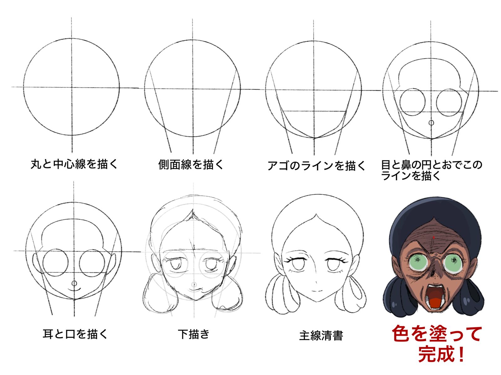 美少女の描き方插画图片壁纸