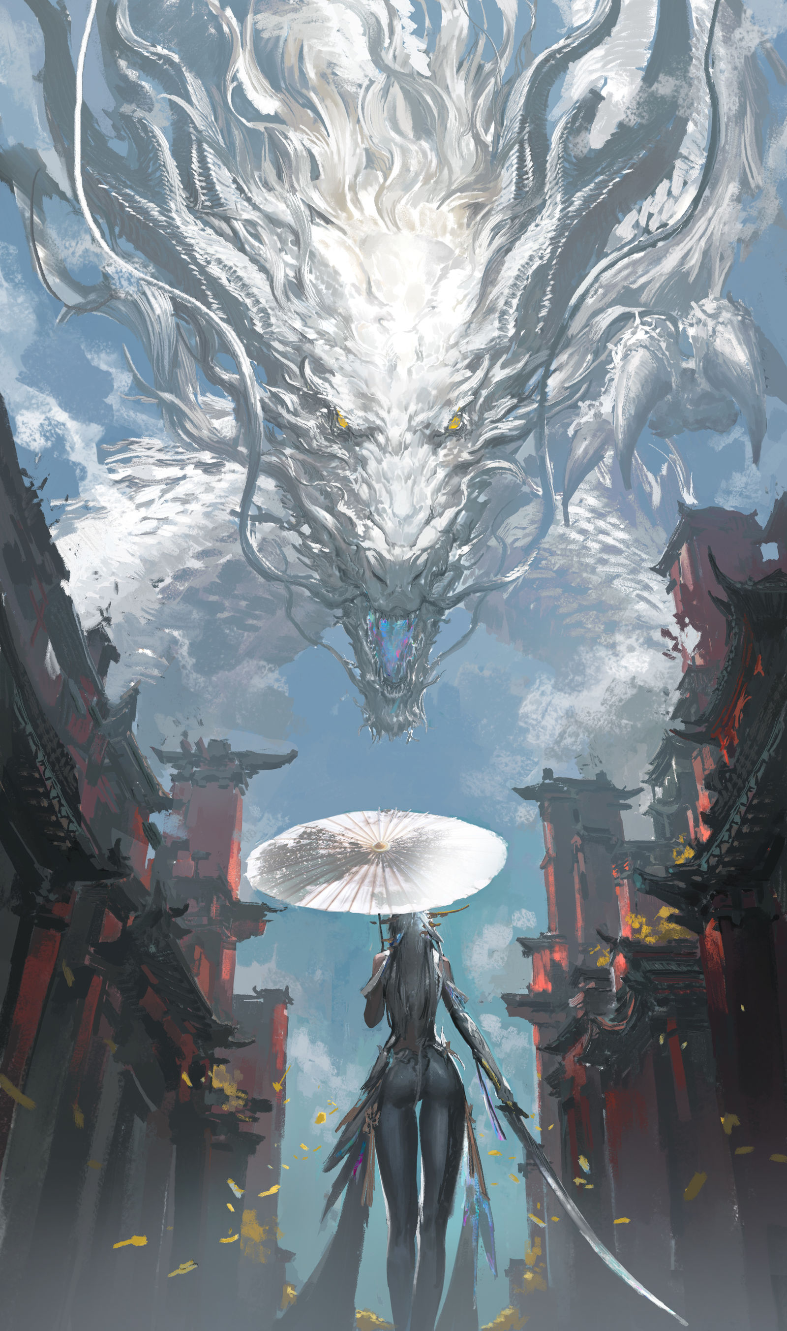 【板绘】来一张东方中国龙，真的泰裤辣！头像同人高清图