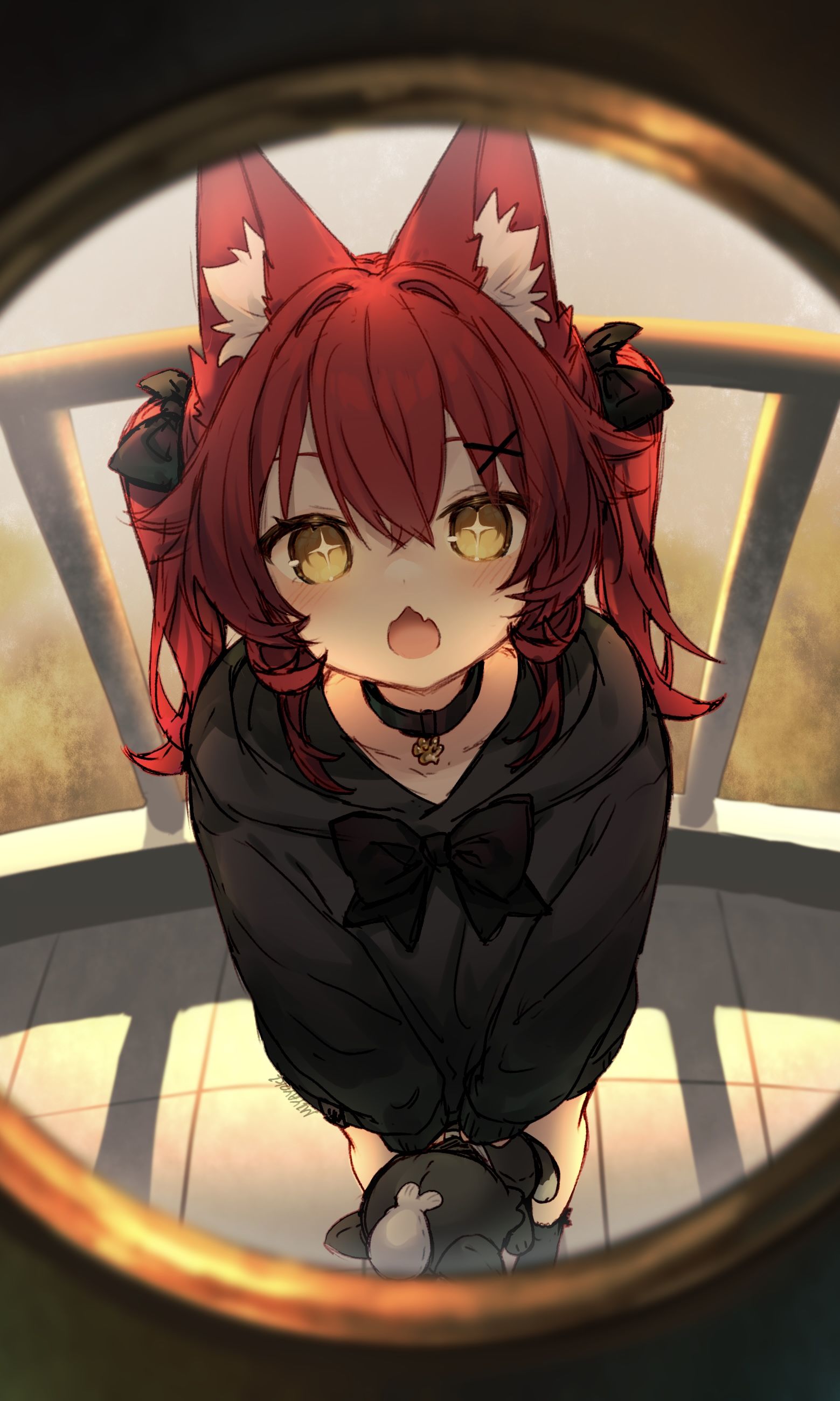 ドアを開けて插画图片壁纸