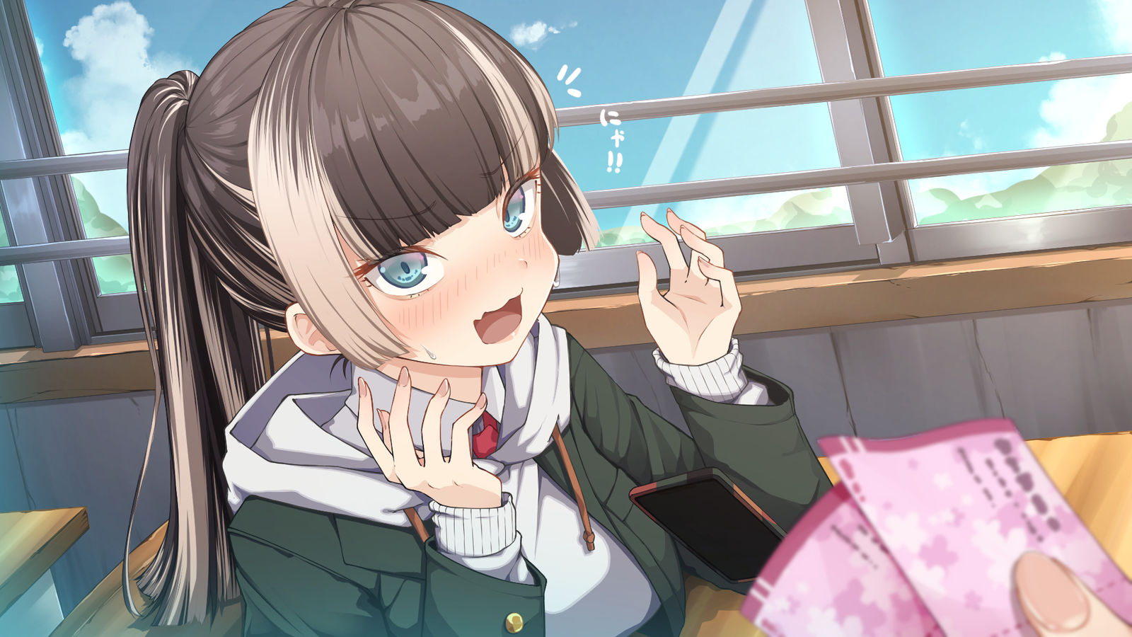 ホロライブ学園　儒烏風亭らでん√插画图片壁纸