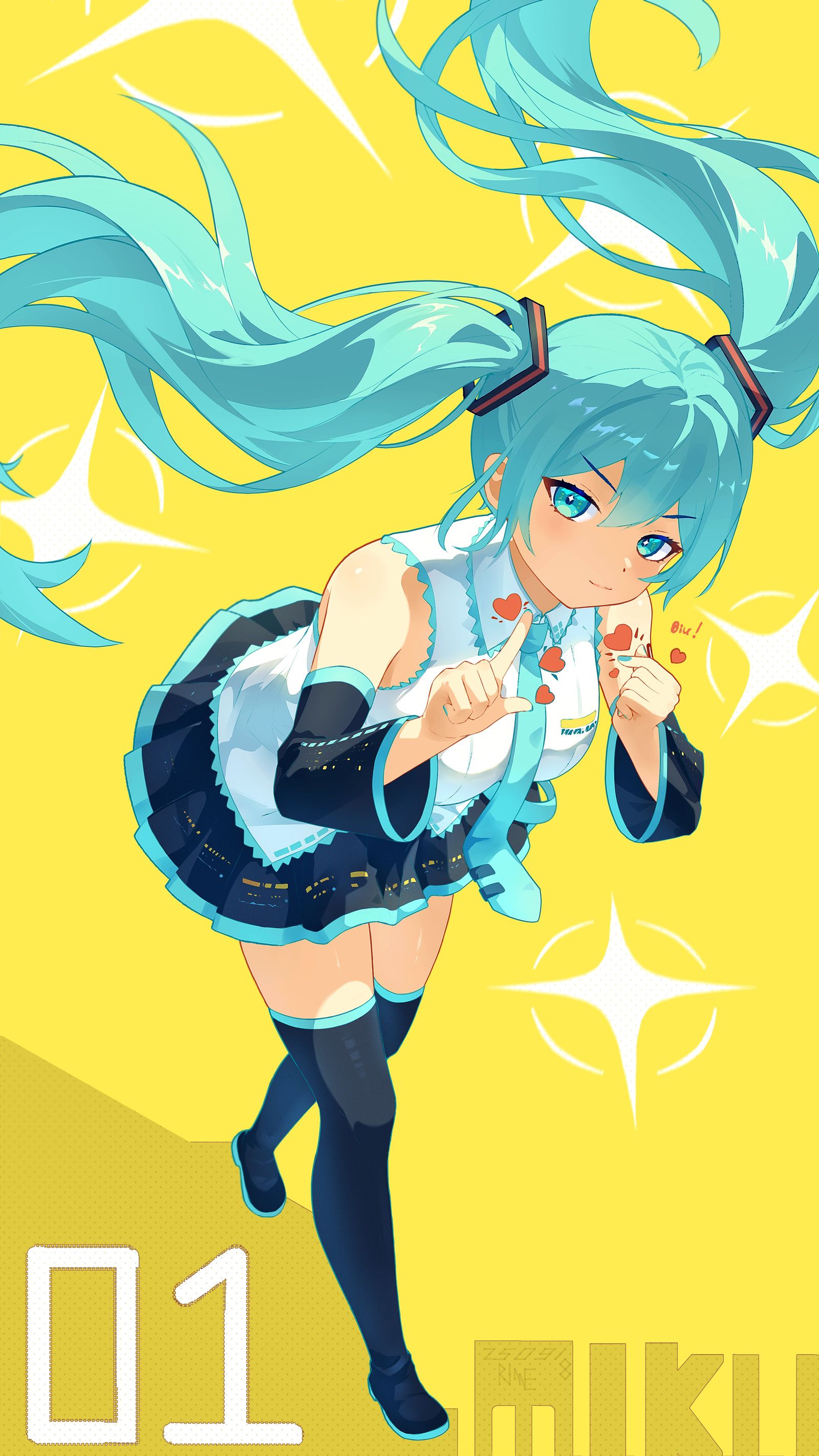 【Miku】BIU!头像同人高清图